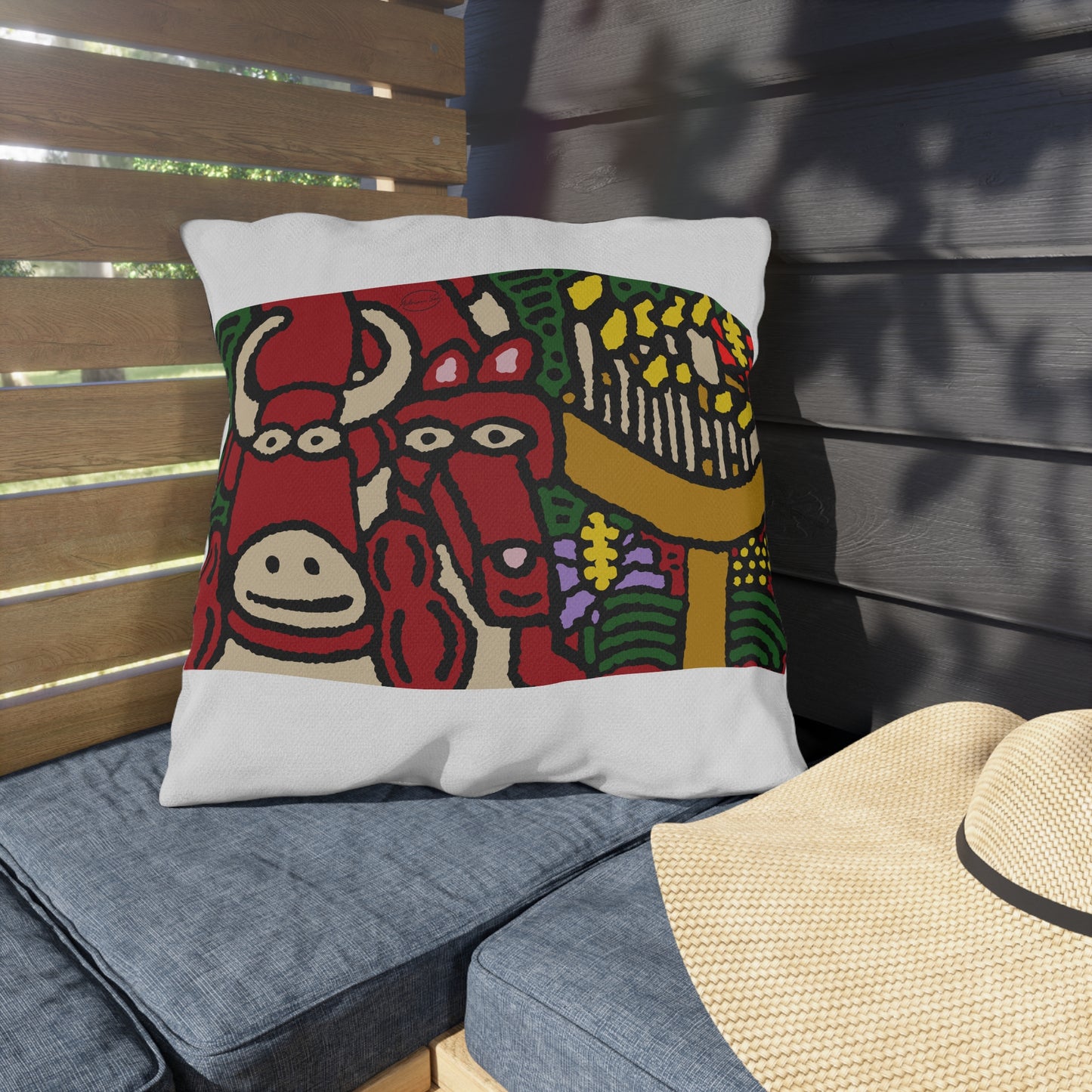 Going blessed by light together — Outdoor Pillow