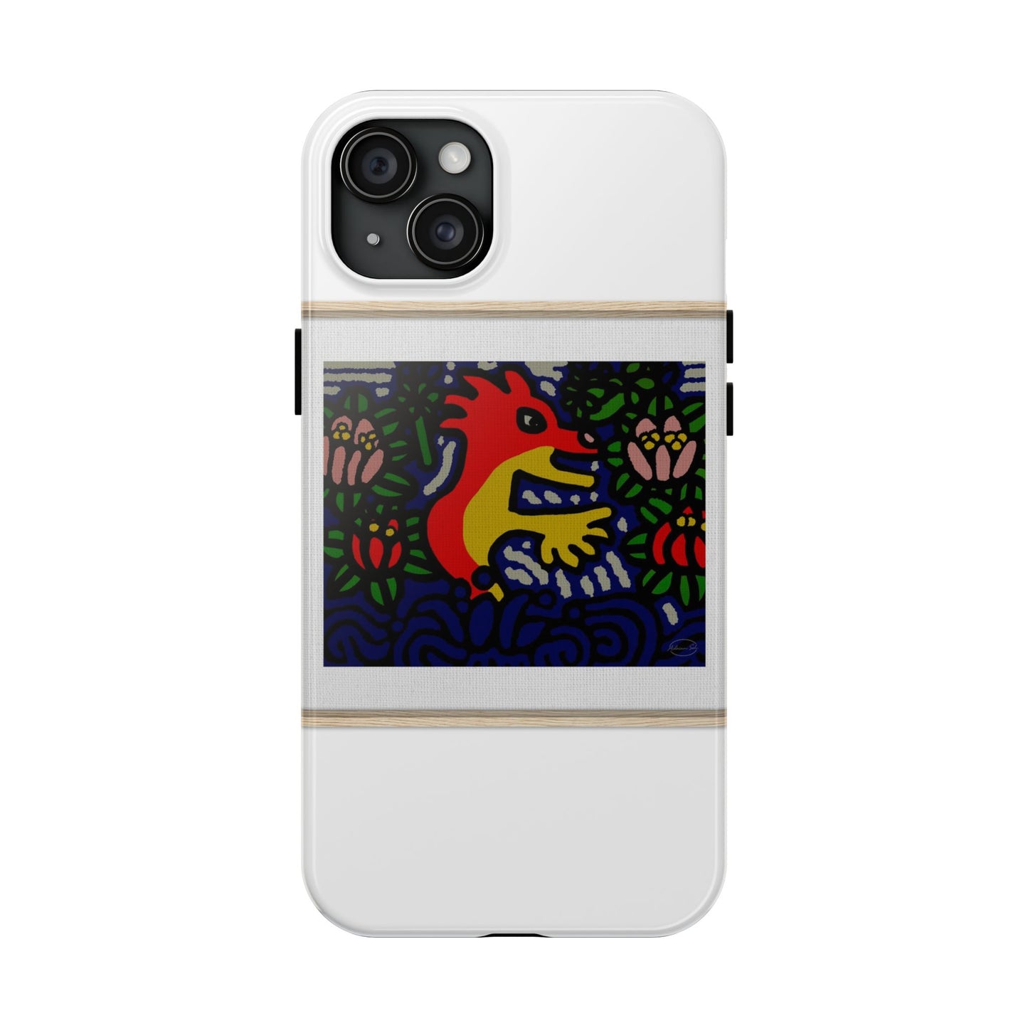 Breaking through the surface of a lotus pond Tough Phone Case