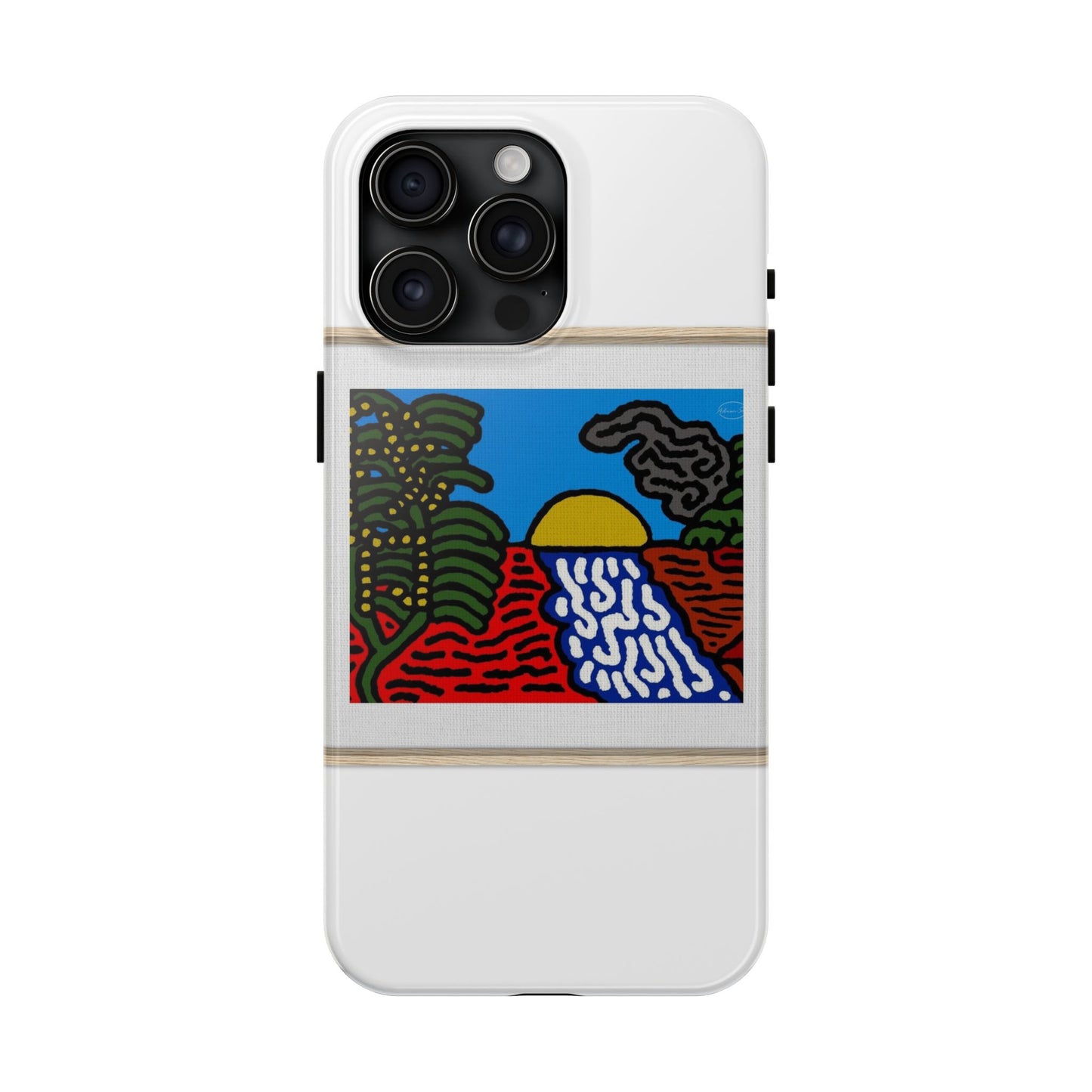The river that joins the Australian wattle and Lebanese cedar tree in friendship Tough Phone Case