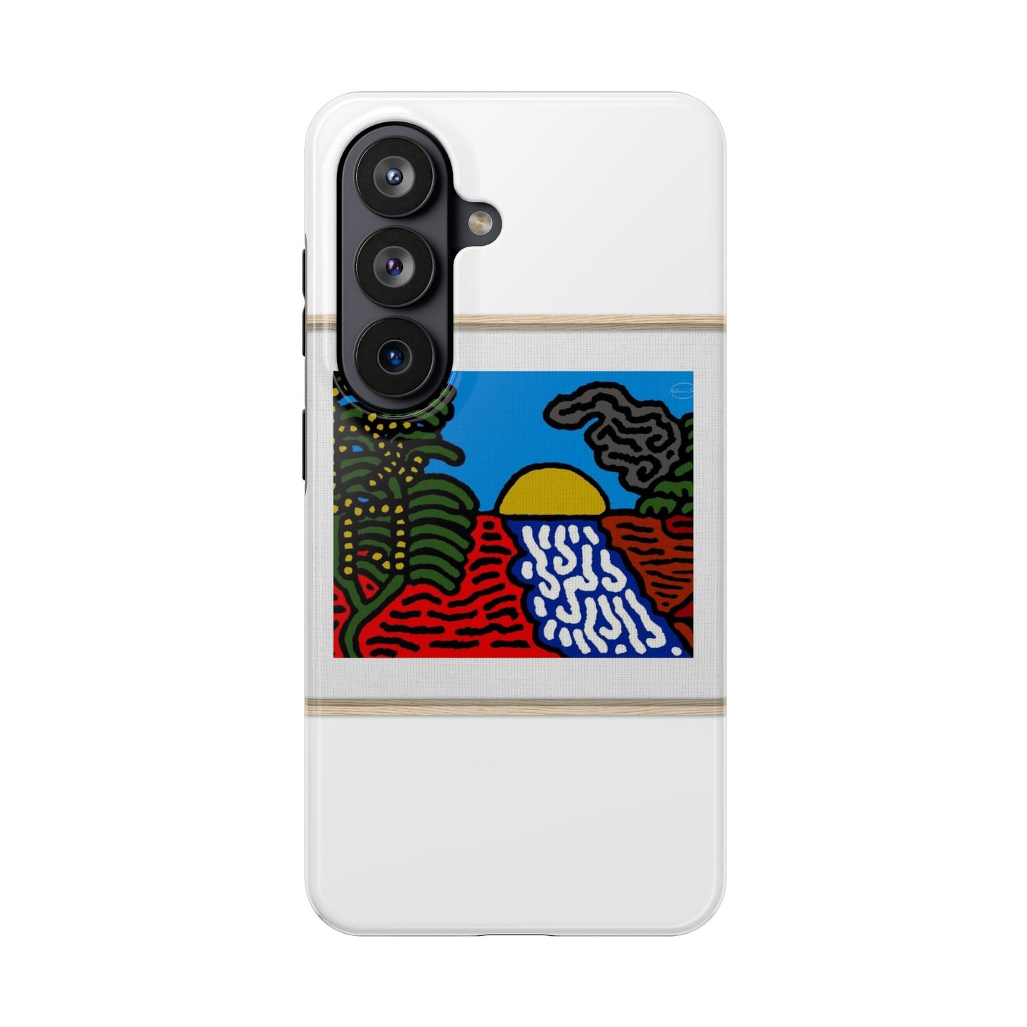 The river that joins the Australian wattle and Lebanese cedar tree in friendship Tough Phone Case