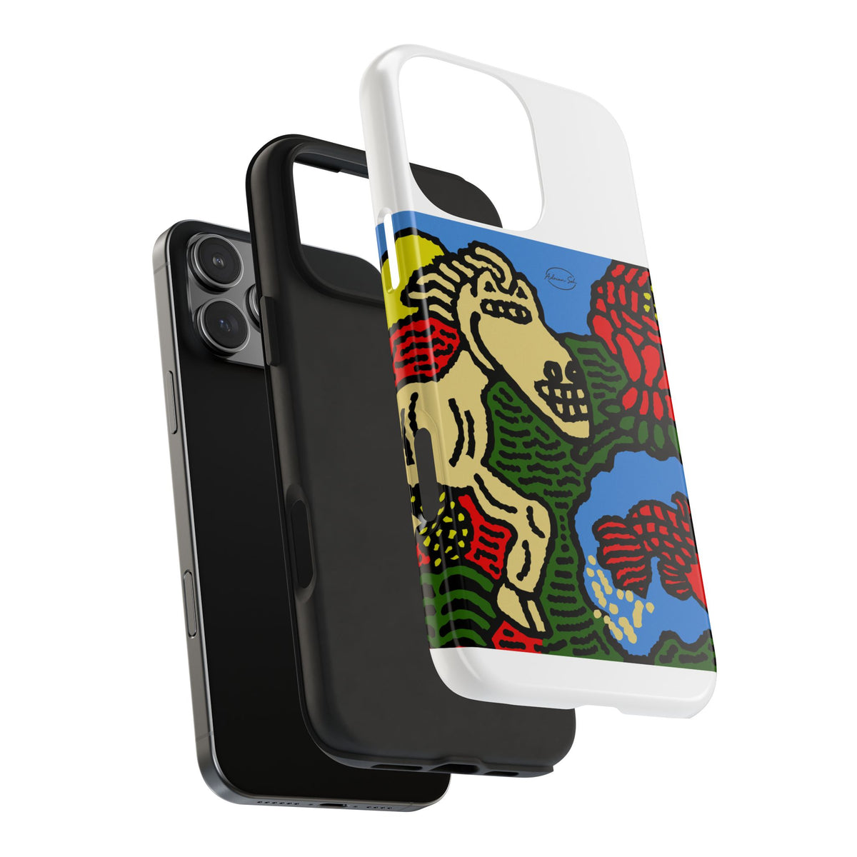 Galloping carefree through life Tough Phone Case