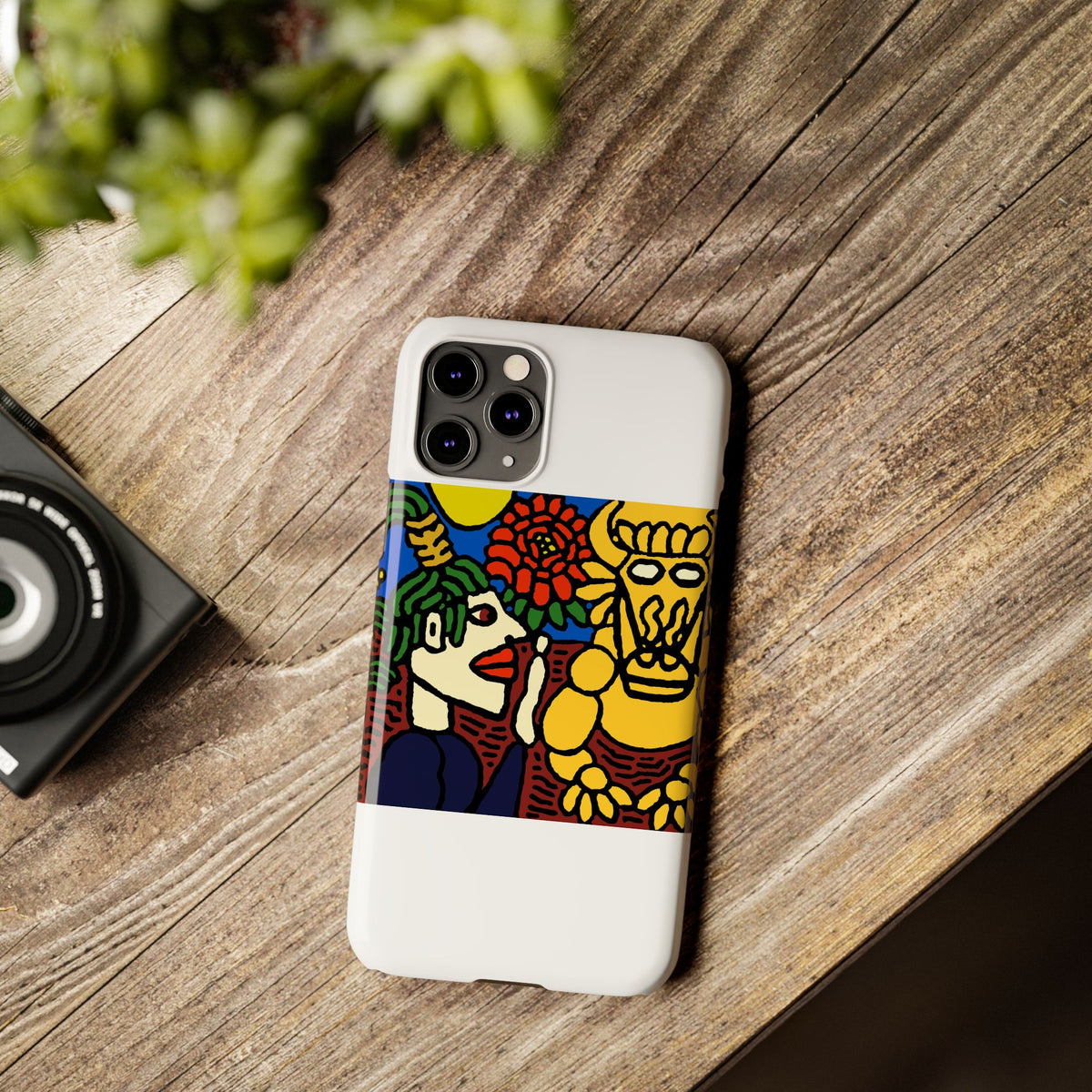 The warrior hailing the mighty golden dragon Slim Phone Case
