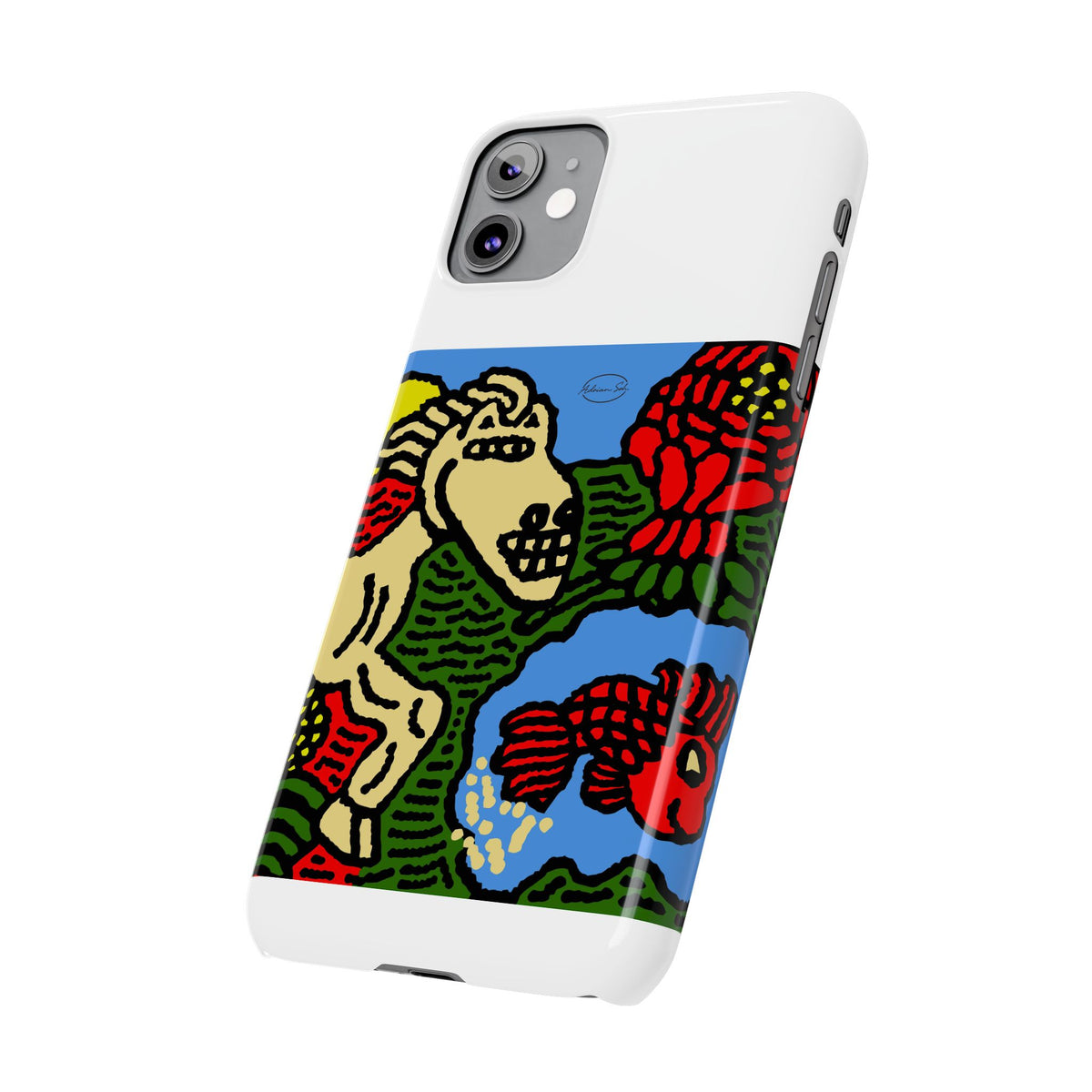 Galloping carefree through life Slim Phone Case
