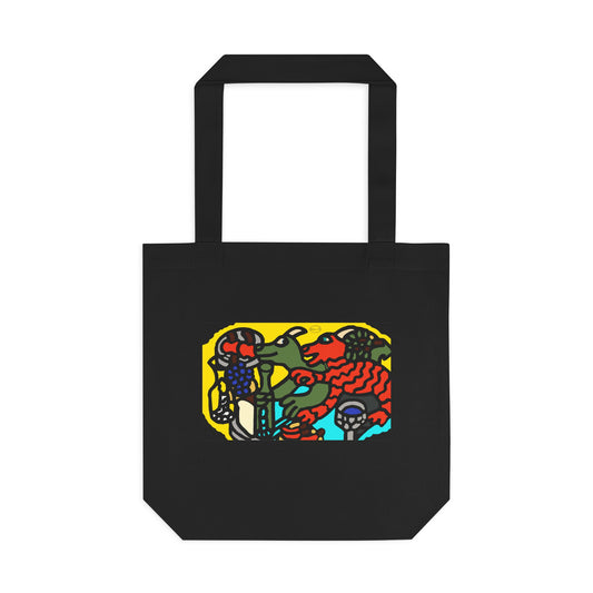 Two dragons enjoying a feast together Classic Tote Bag