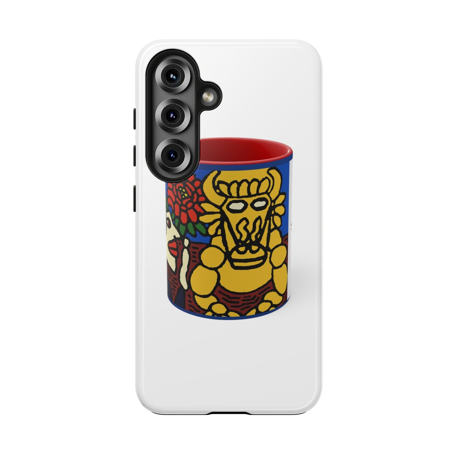 The warrior hailing the mighty golden dragon Tough Phone Case