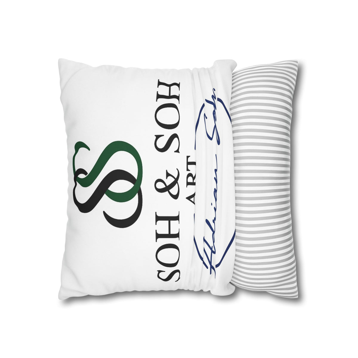Colorful Folk Art Fox Throw Pillowcase — Square Poly Canvas Decorative Pillow Cover - Breaking through the surface of a lotus pond.