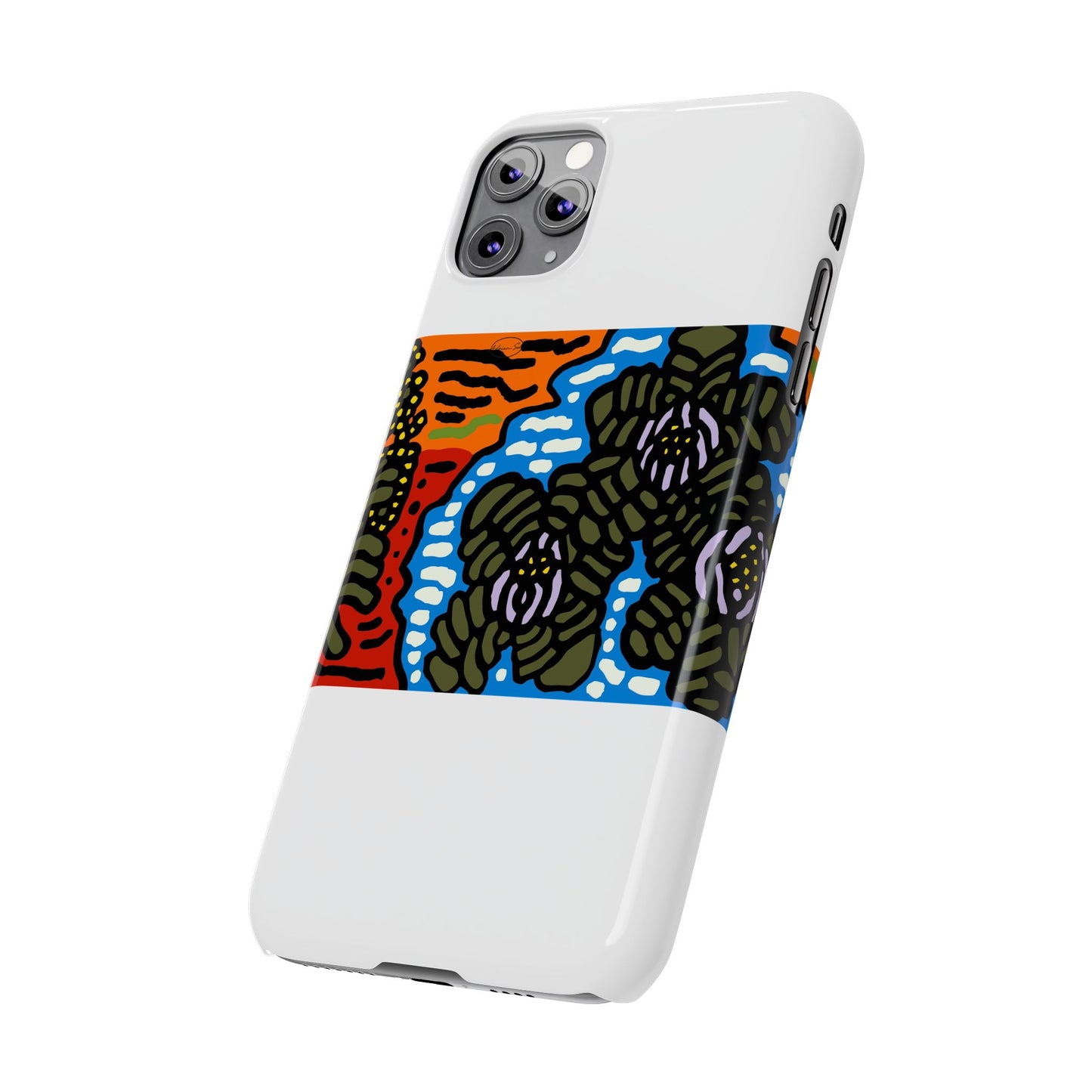 The Sri Lankan water lilies meets the Australian wattle Slim Phone Case
