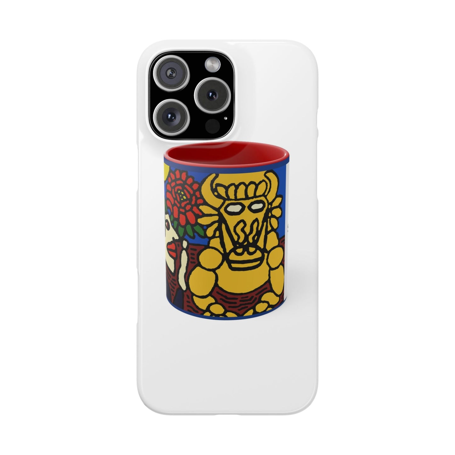 The warrior hailing the mighty golden dragon Slim Phone Case