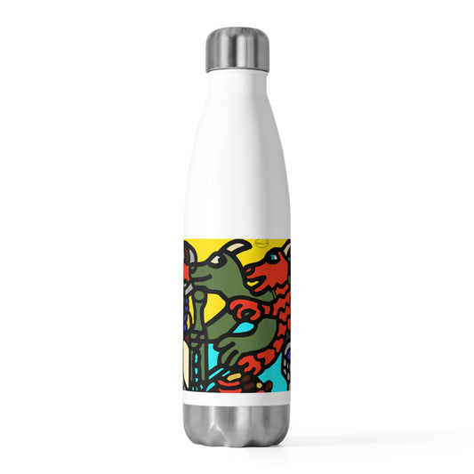 Two dragons enjoying a feast together Stainless Steel Water Bottle