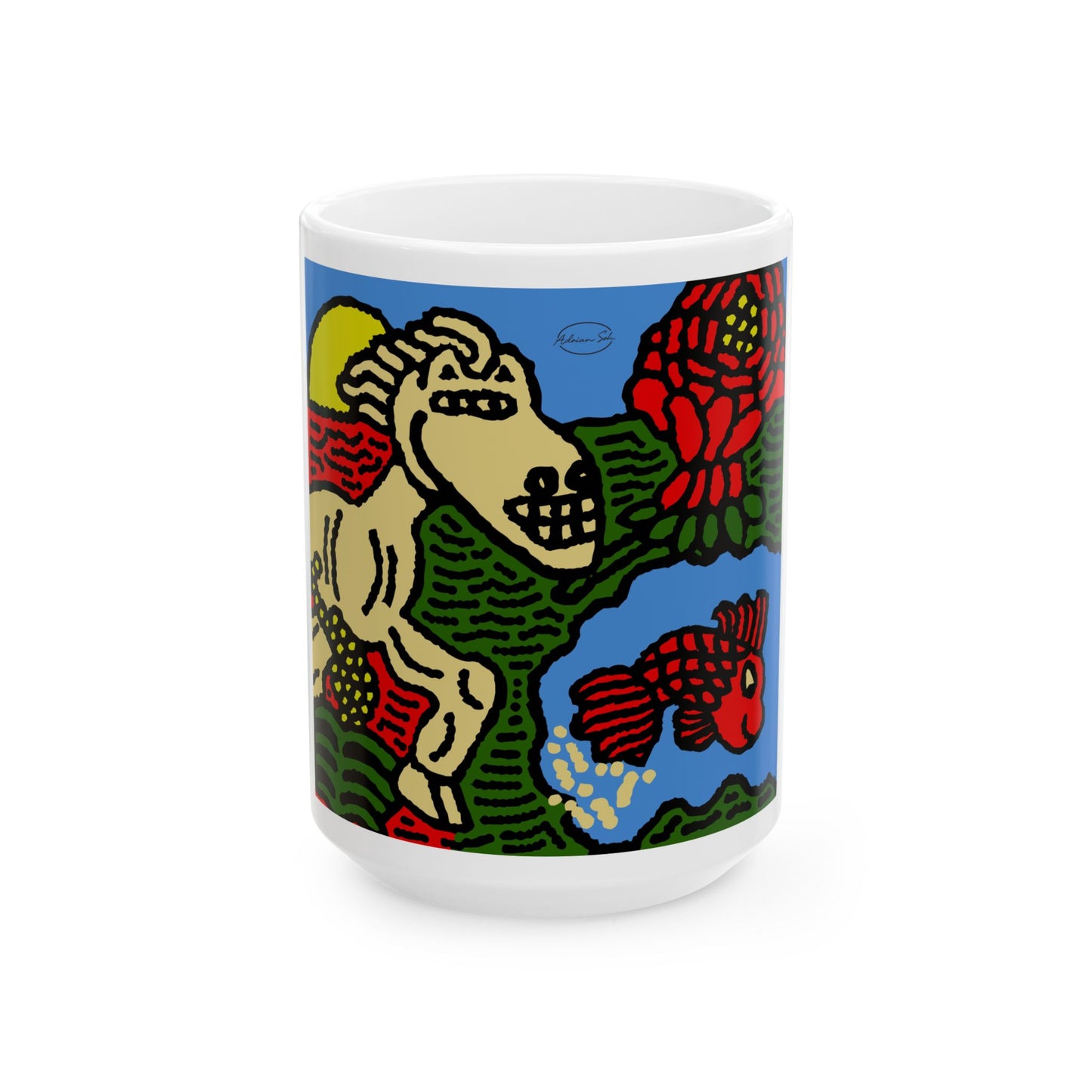Galloping carefree through life Ceramic Mug