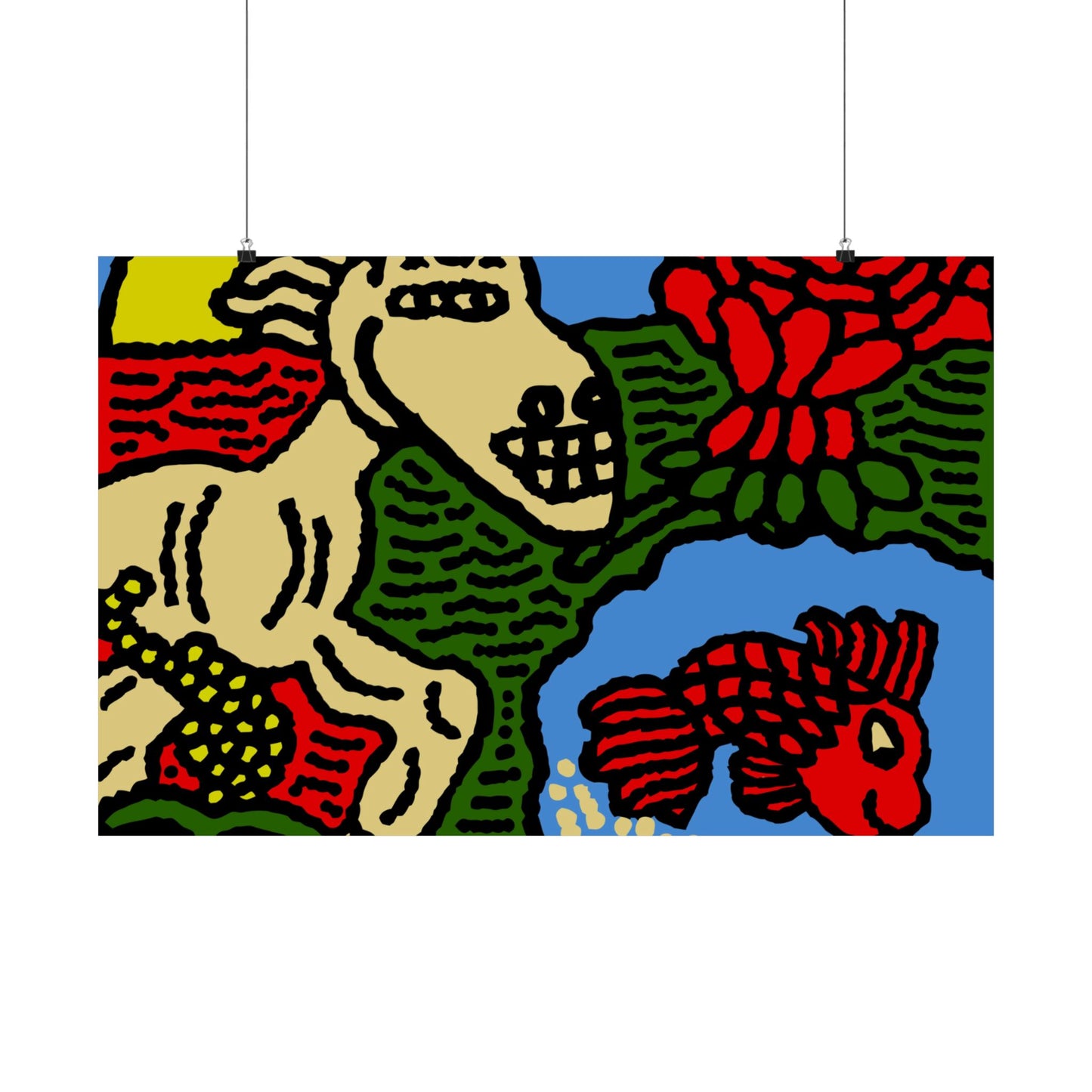 Galloping carefree through life Matte Poster Horizontal (Small)