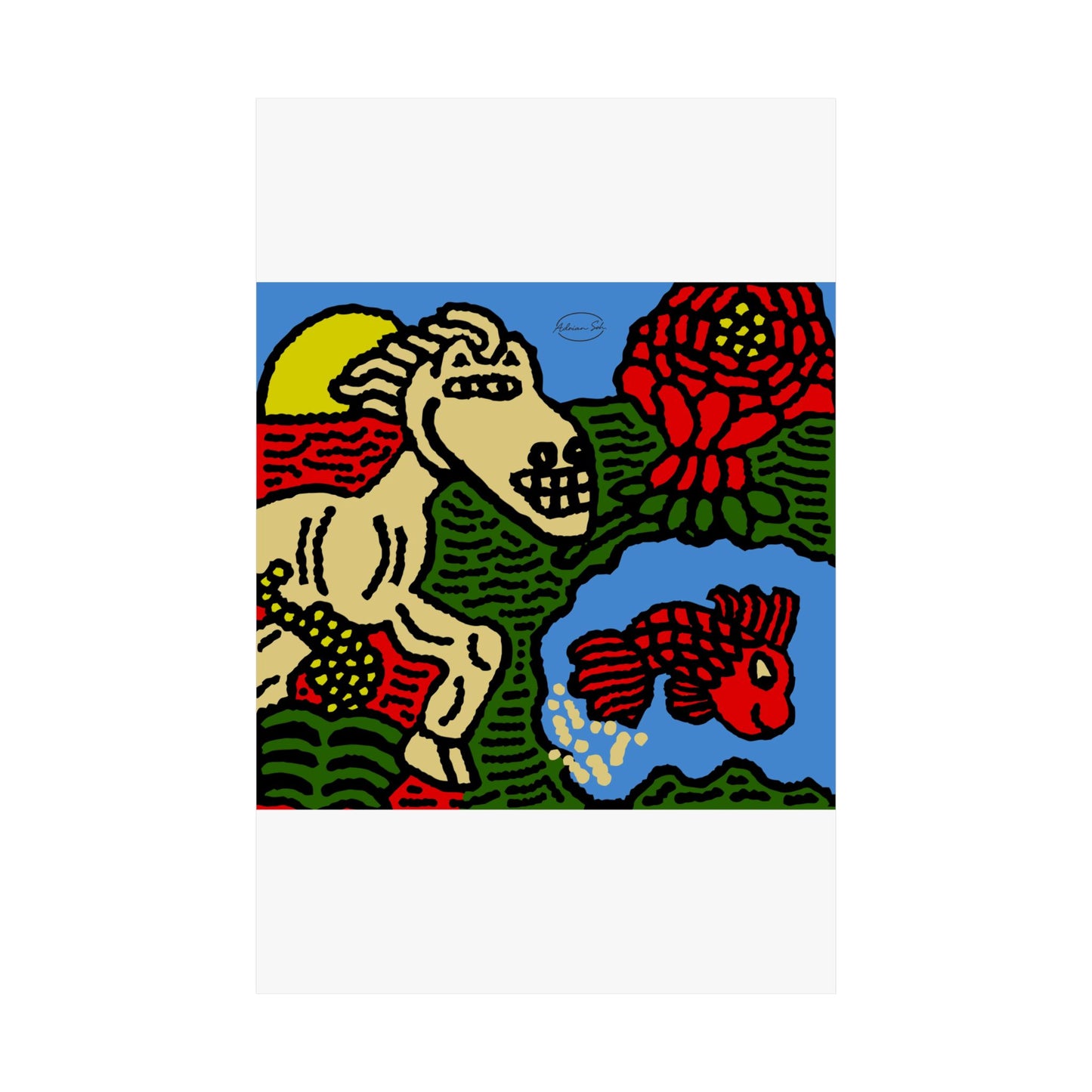 Galloping carefree through life Matte Poster Vertical (Small)