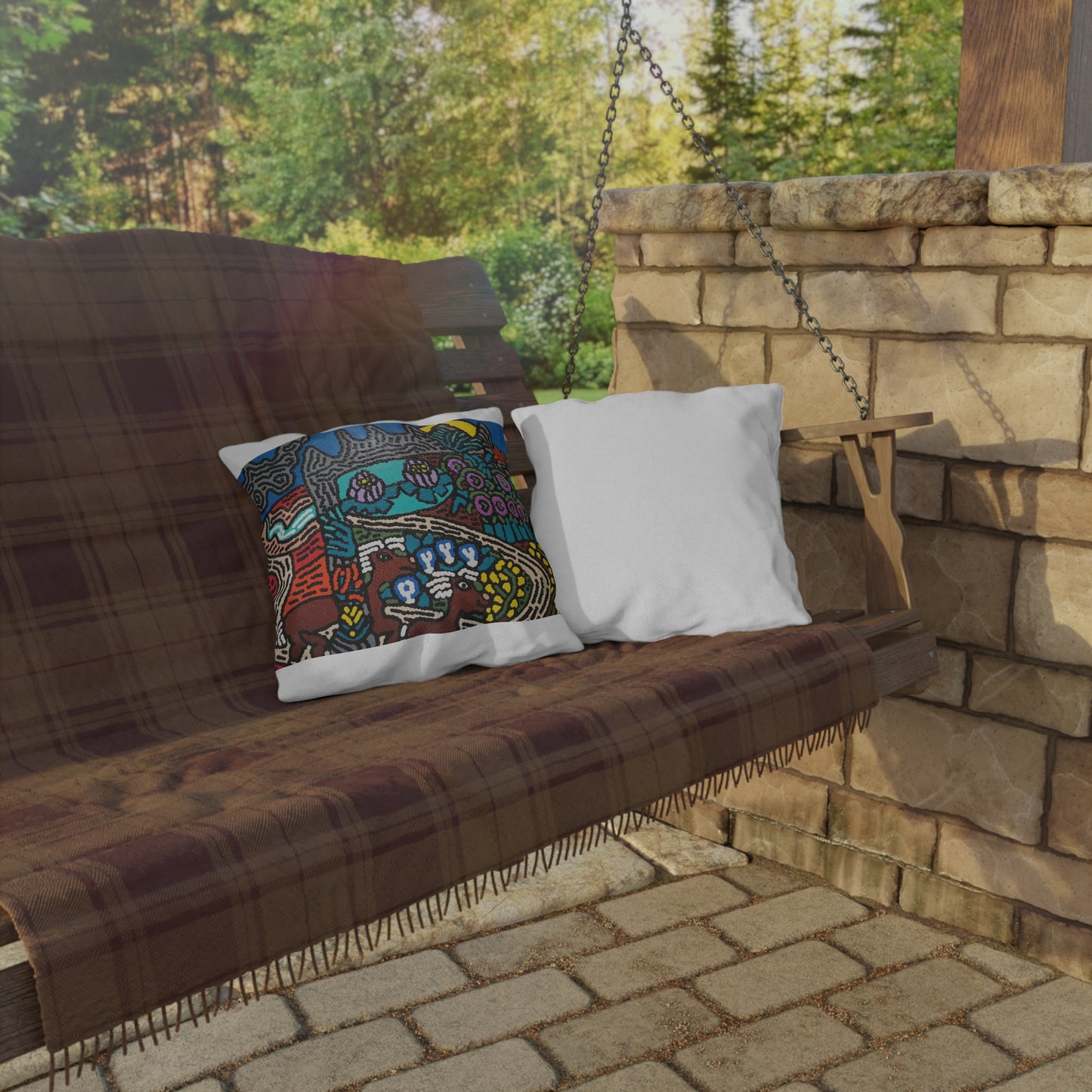 Going to the valley of hope and prosperity — Outdoor Pillow