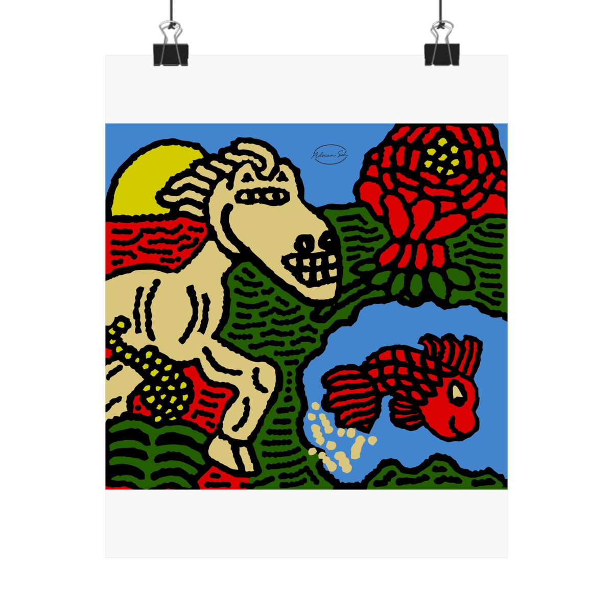 Galloping carefree through life Matte Poster Vertical (Small)