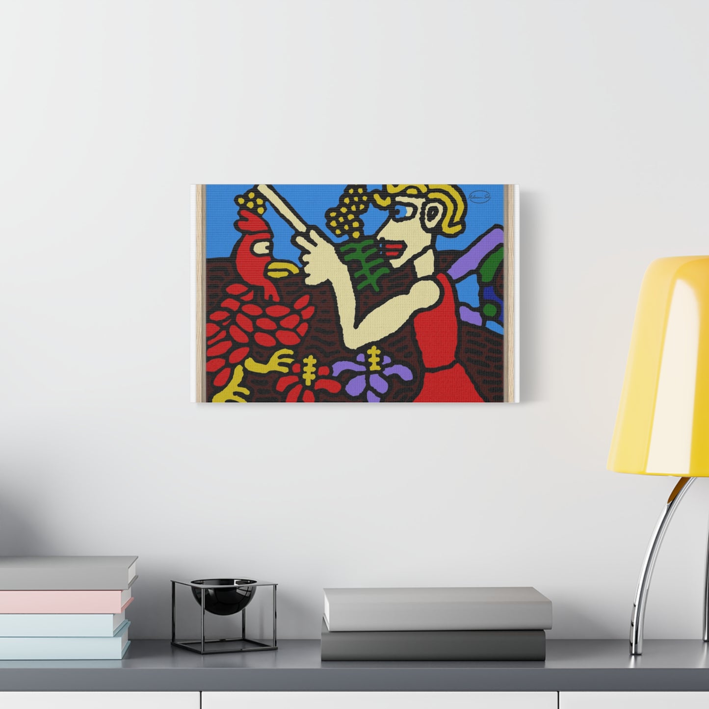 The hen gaining a blessing from a fairy Canvas (Small)