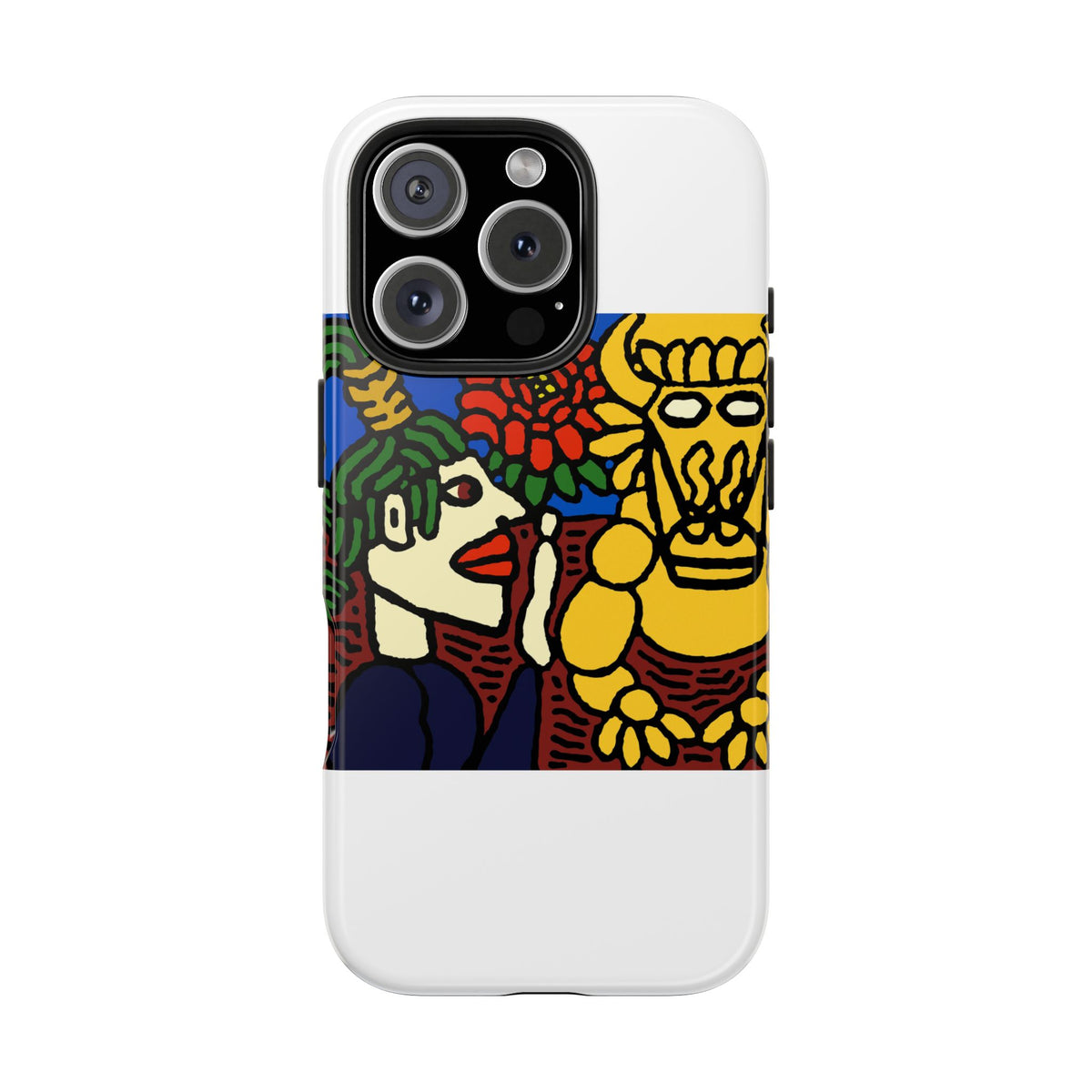 The warrior hailing the mighty golden dragon Tough Phone Case