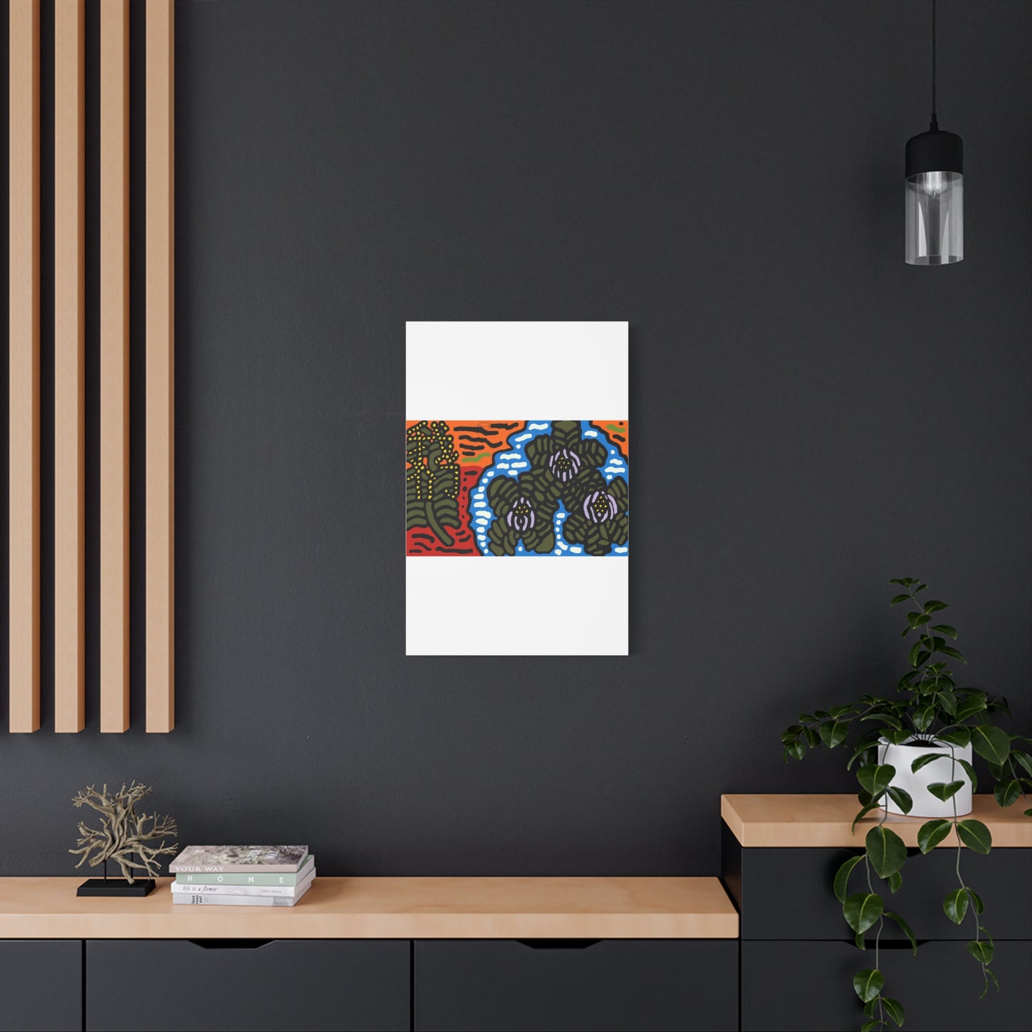 The Sri Lankan water lilies meets the Australian wattle Canvas (Small)