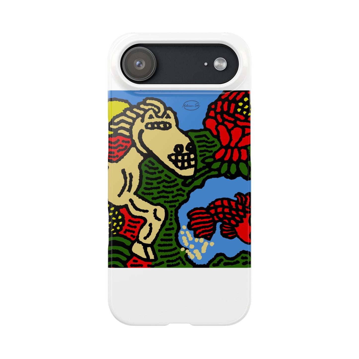 Galloping carefree through life Slim Phone Case