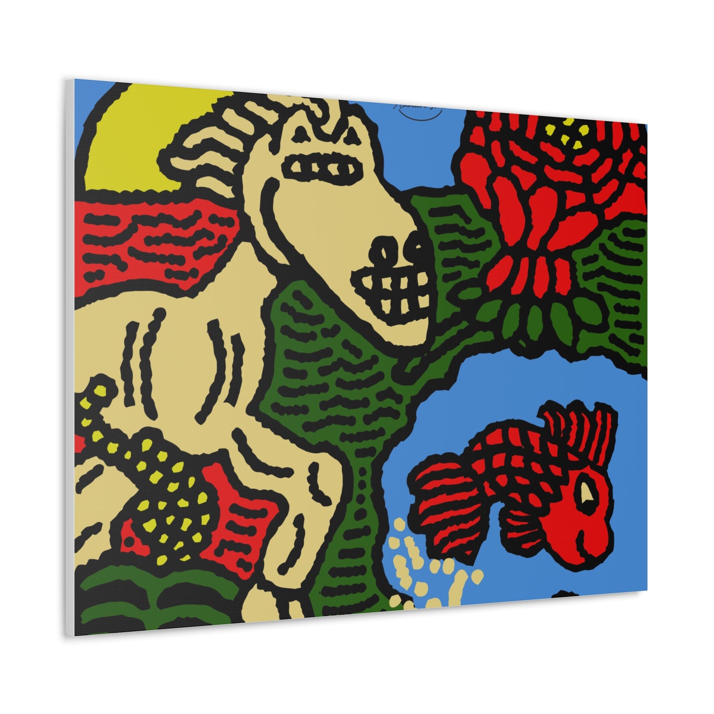 Galloping carefree through life Canvas (Large)