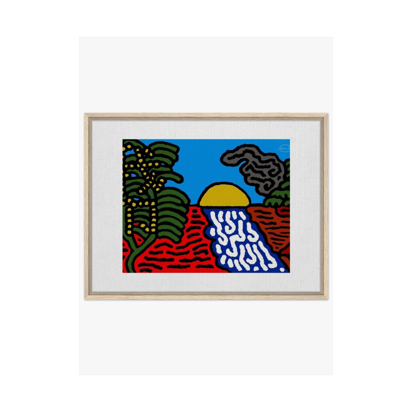 The river that joins the Australian wattle and Lebanese cedar tree in friendship Matte Poster Vertical (Large)
