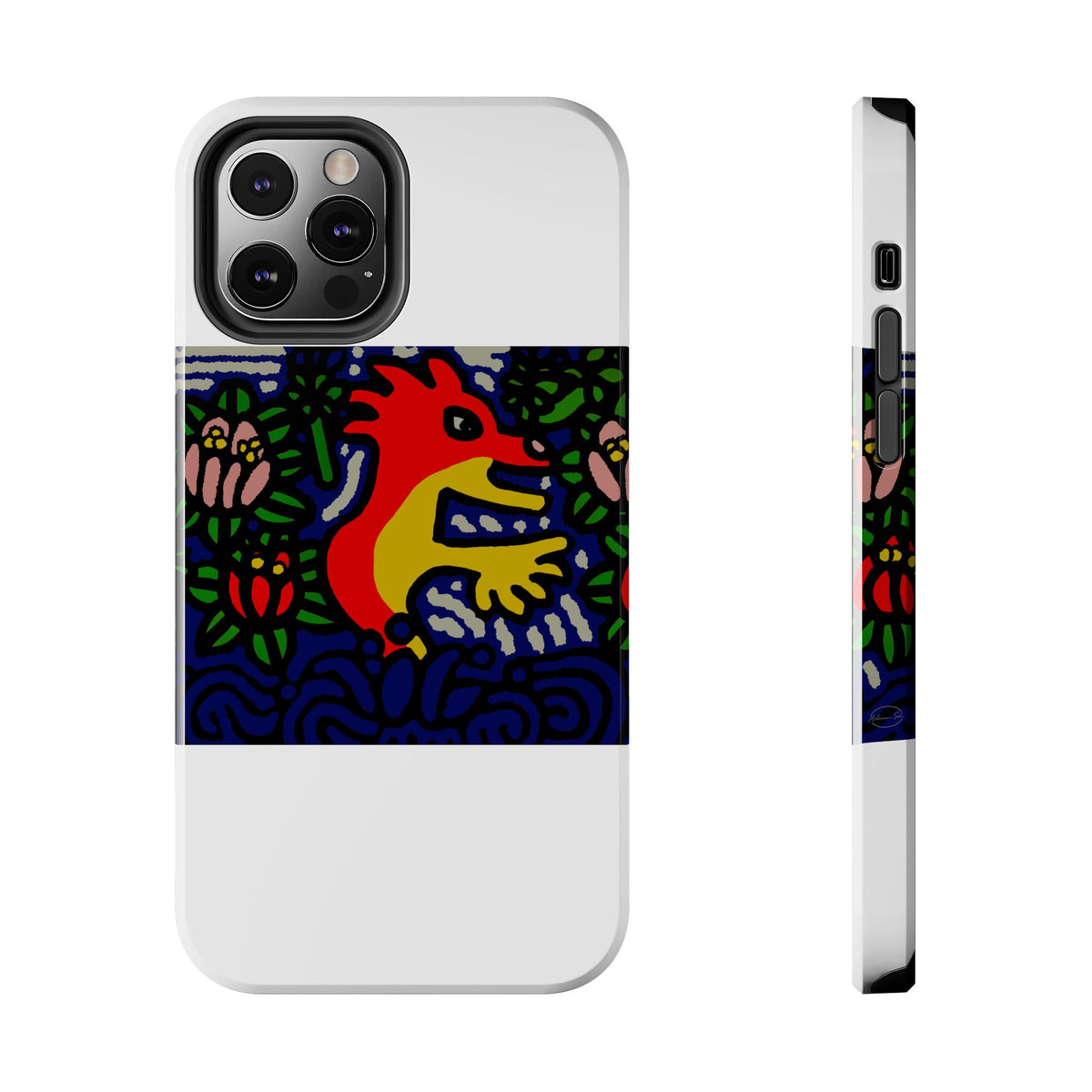 Breaking through the surface of a lotus pond Tough Phone Case