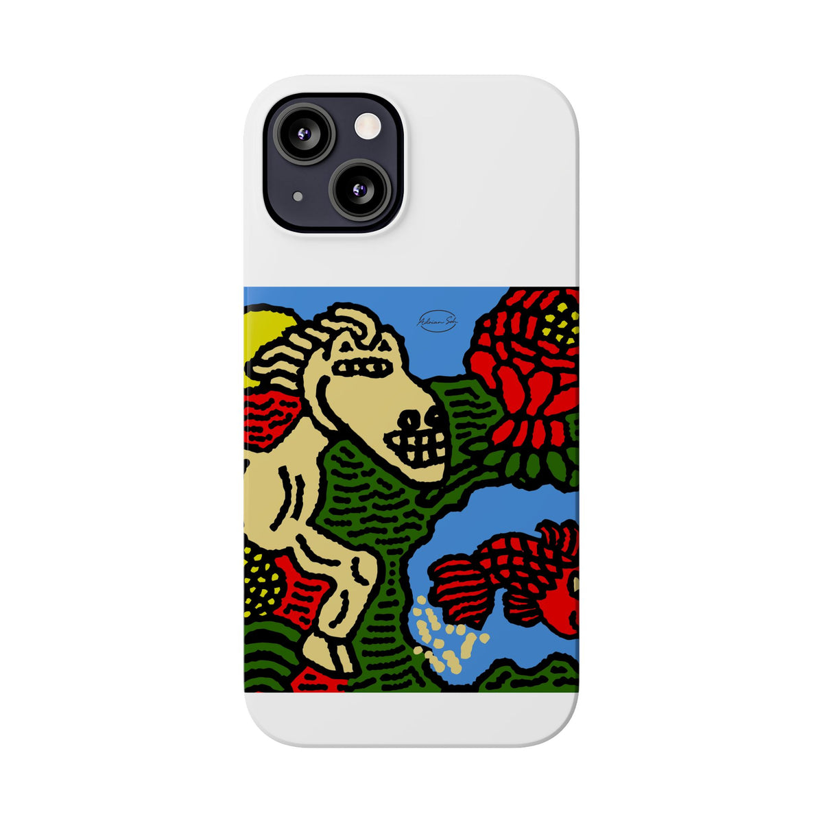 Galloping carefree through life Slim Phone Case