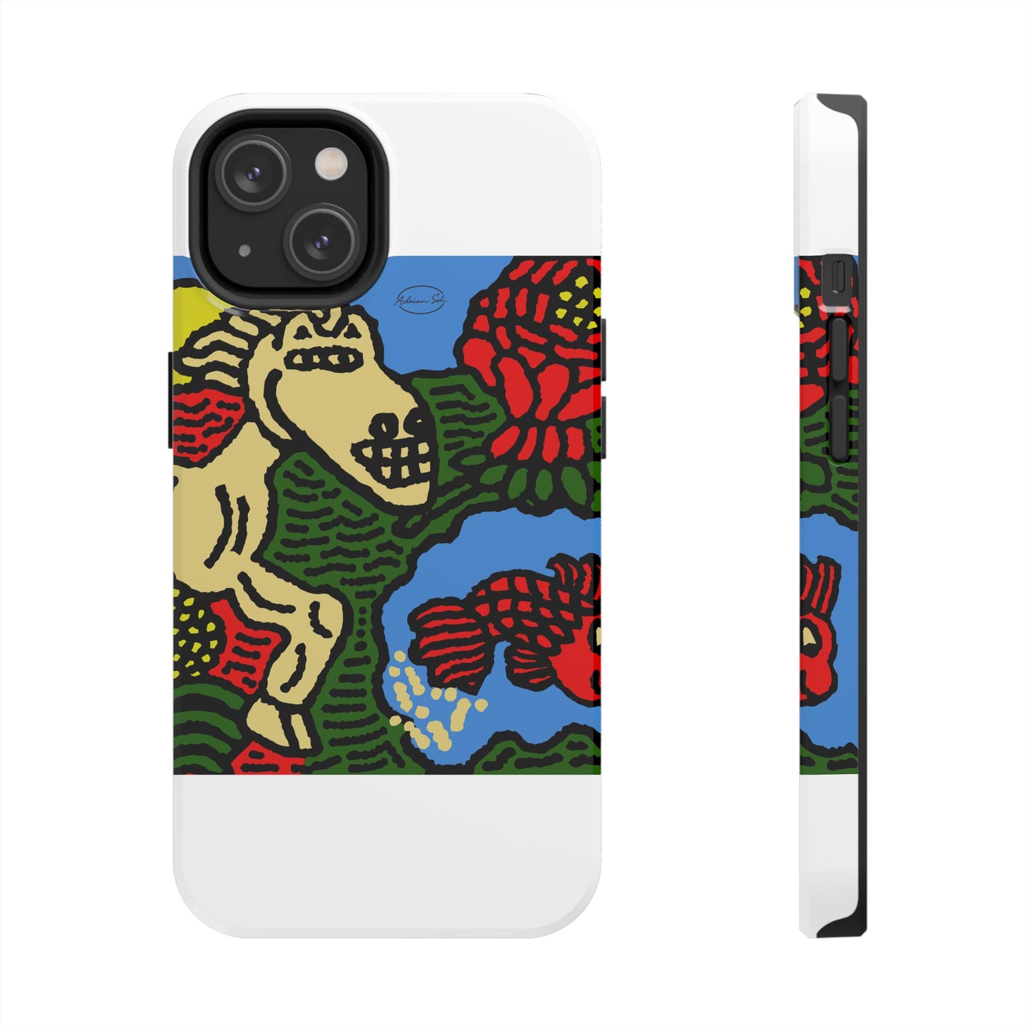 Galloping carefree through life Tough Phone Case