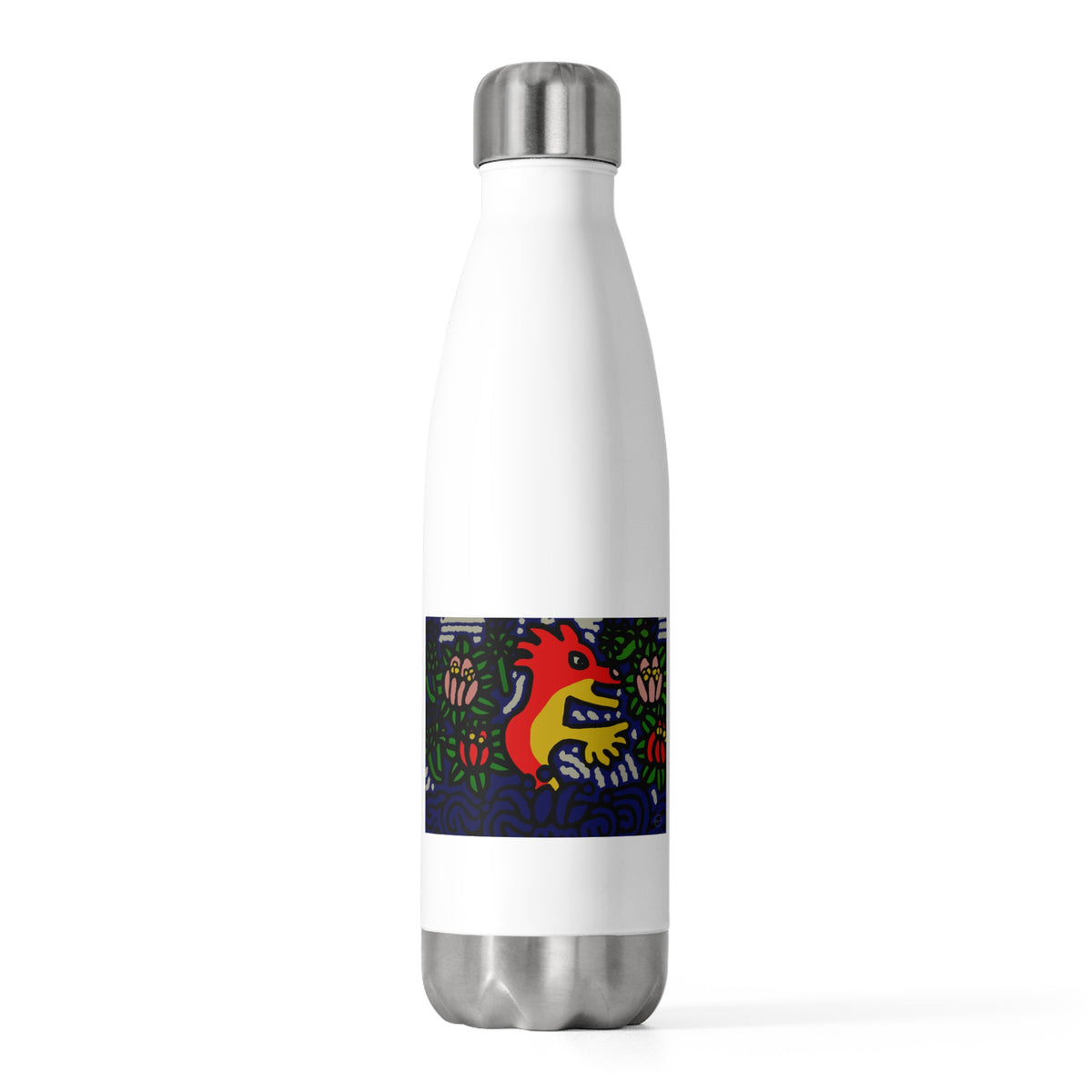 Breaking through the surface of a lotus pond Stainless Steel Water Bottle