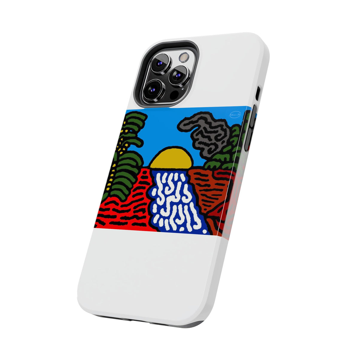 The river that joins the Australian wattle and Lebanese cedar tree in friendship Tough Phone Case