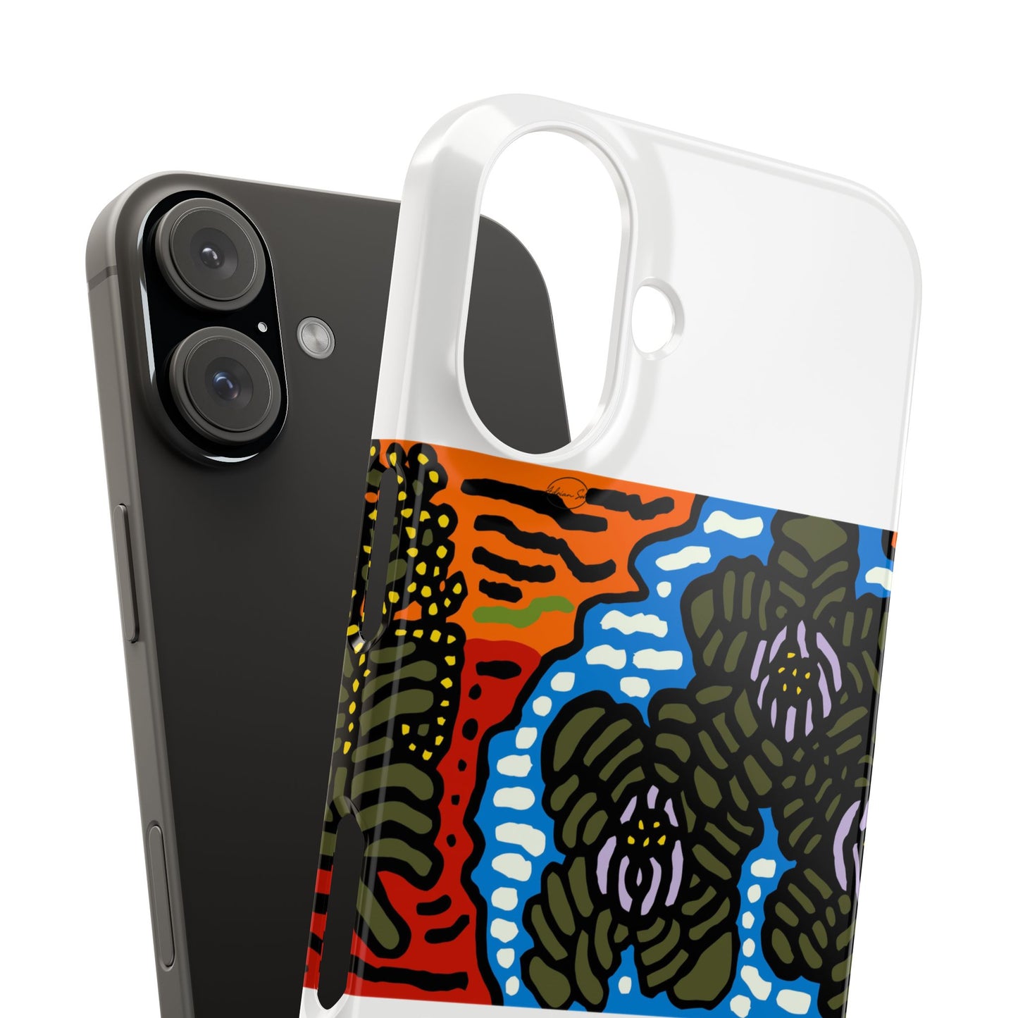 The Sri Lankan water lilies meets the Australian wattle Slim Phone Case