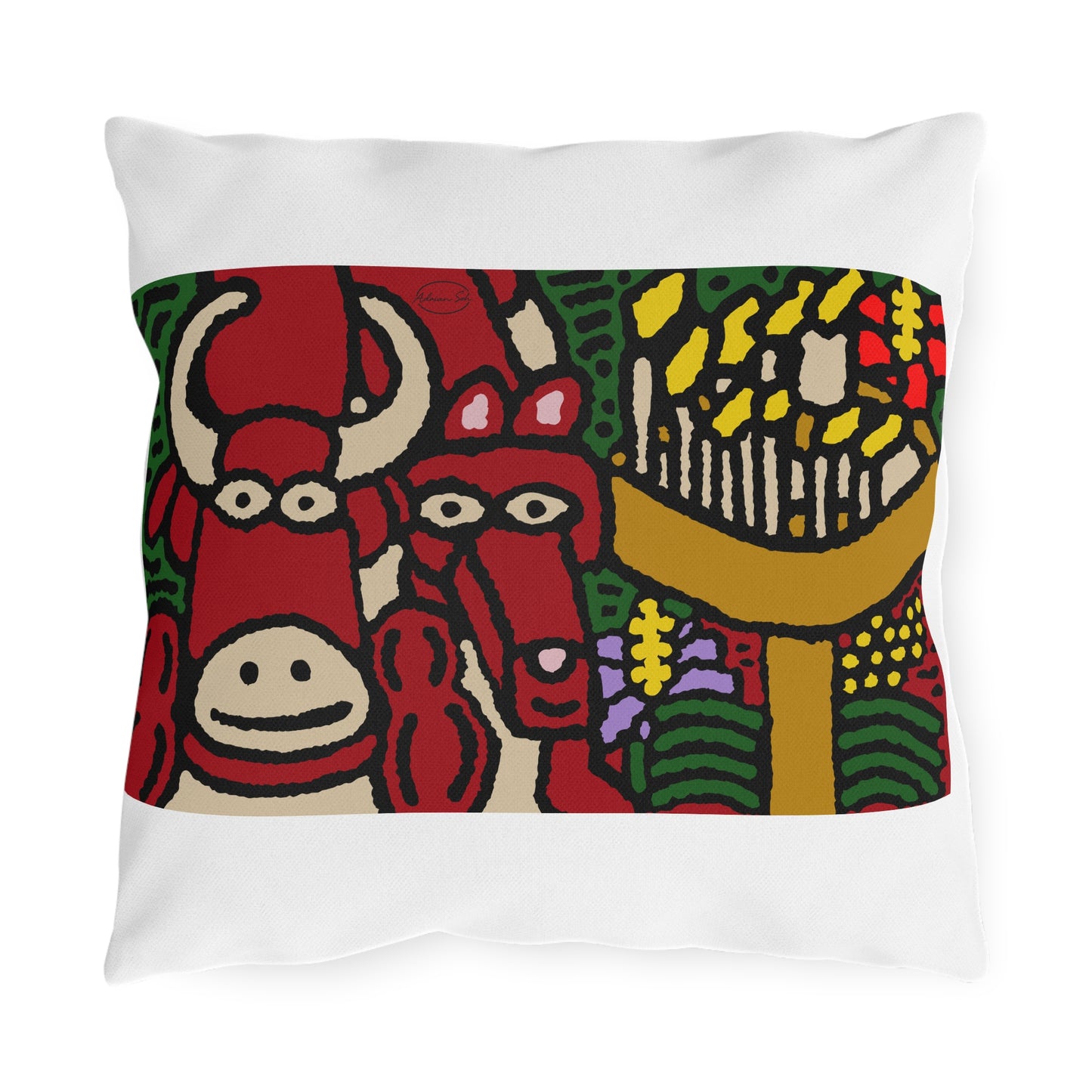 Going blessed by light together — Outdoor Pillow