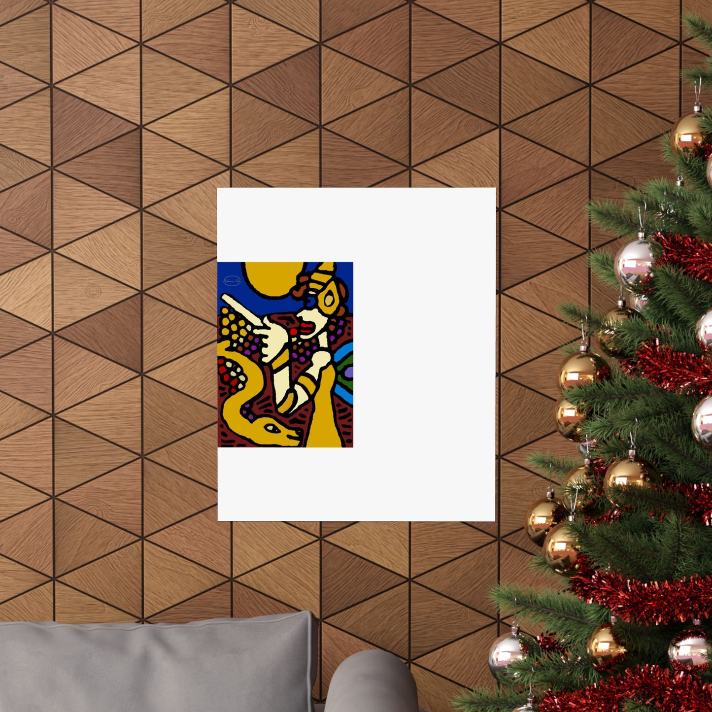 The golden snake being blessed by the fairy Matte Poster Vertical (Large)