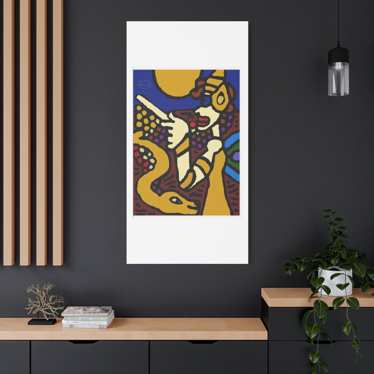The golden snake being blessed by the fairy Canvas (Large)