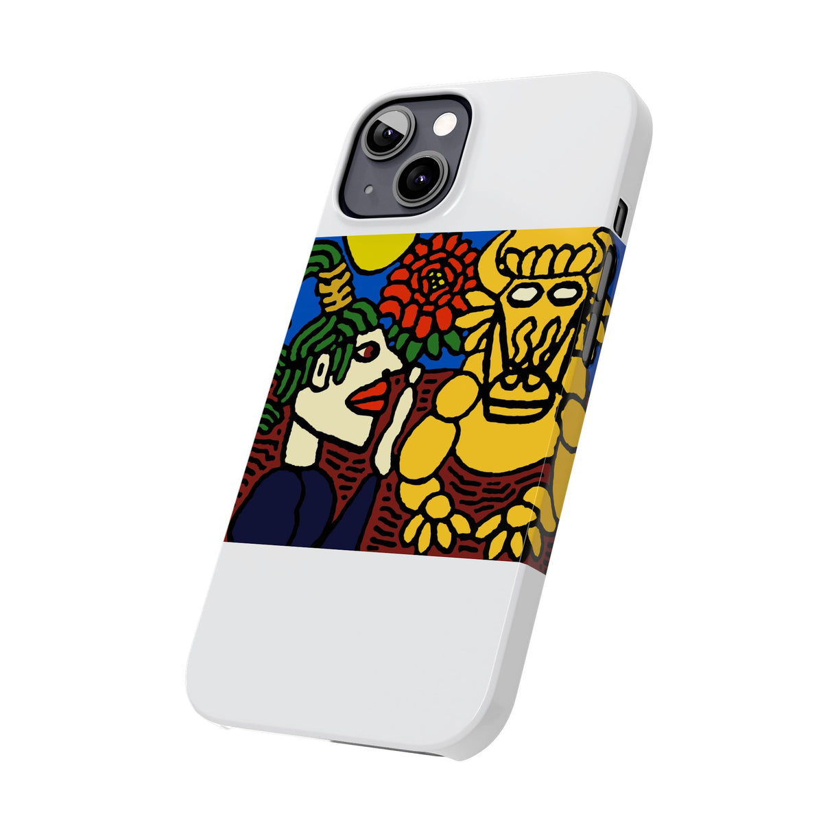 The warrior hailing the mighty golden dragon Slim Phone Case