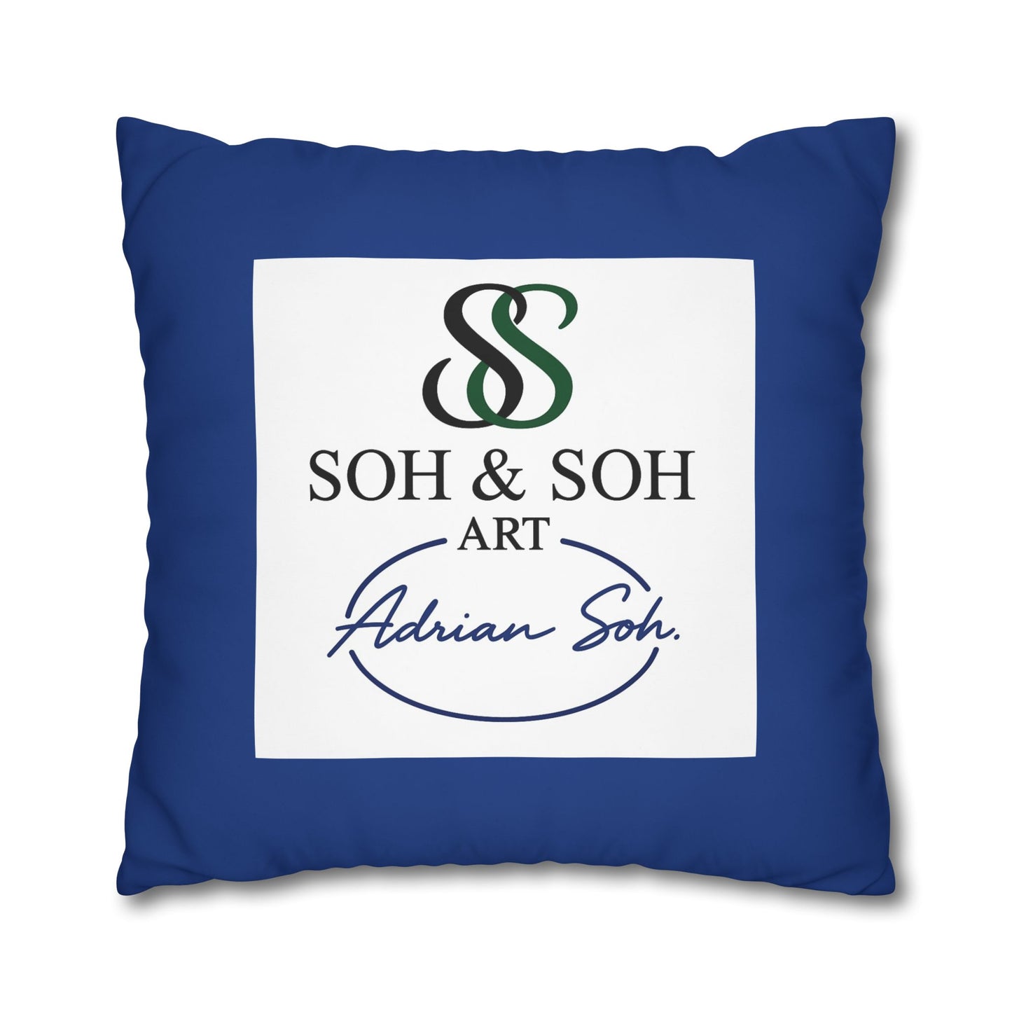 Colorful Folk Art Fox Throw Pillowcase — Square Poly Canvas Decorative Pillow Cover - Breaking through the surface of a lotus pond.