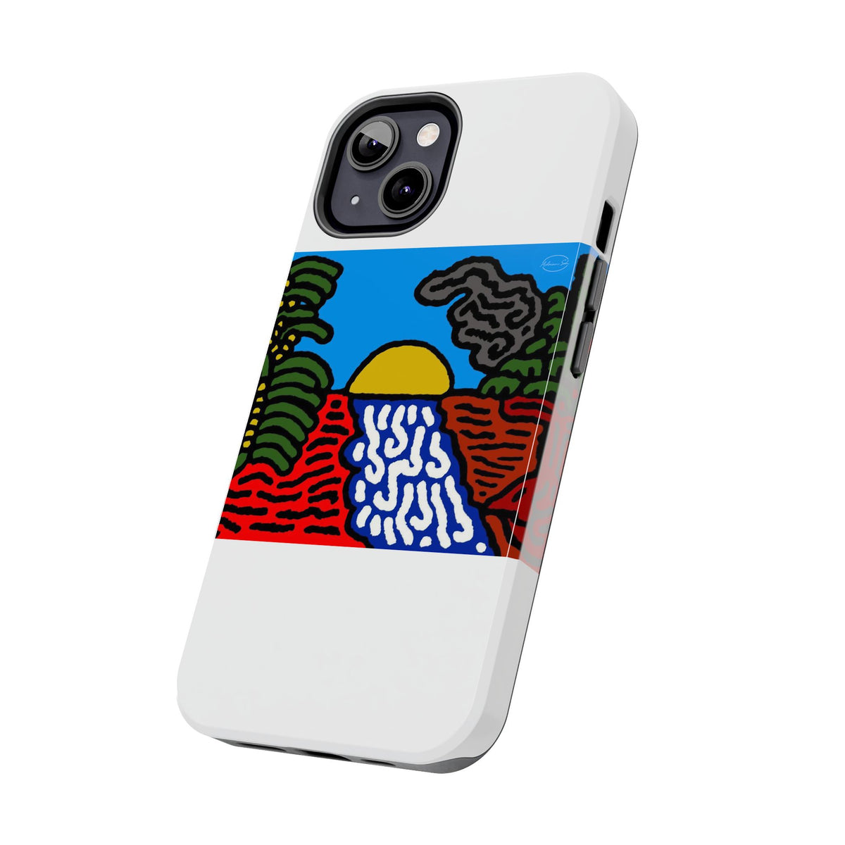 The river that joins the Australian wattle and Lebanese cedar tree in friendship Tough Phone Case