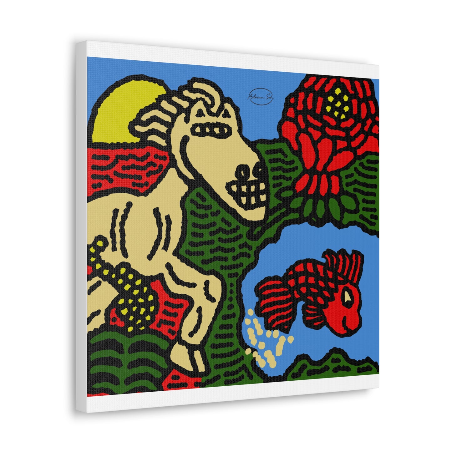 Galloping carefree through life Canvas (Small)