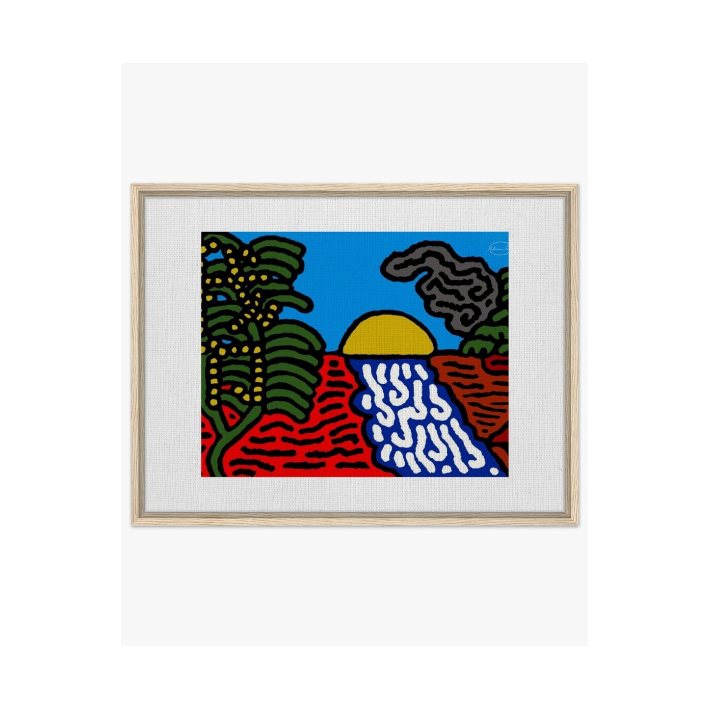 The river that joins the Australian wattle and Lebanese cedar tree in friendship Matte Poster Vertical (Small)