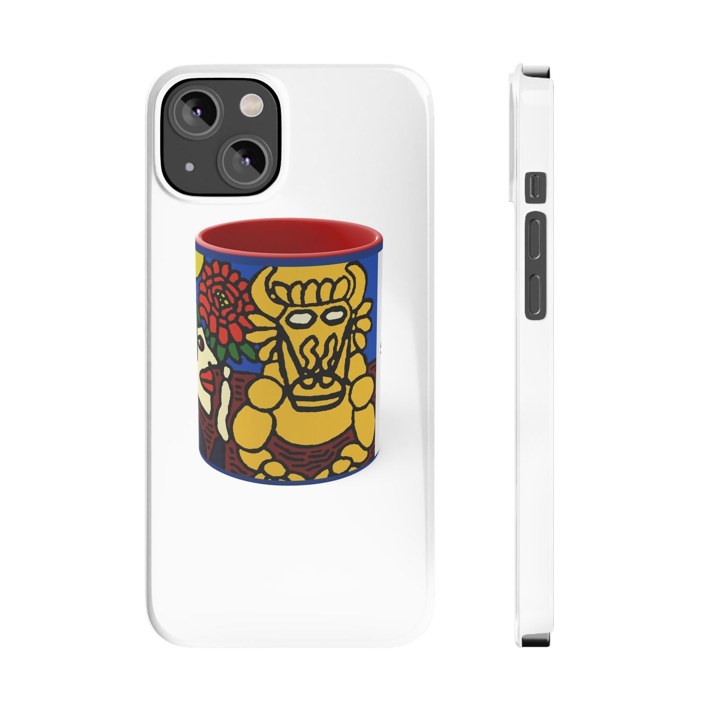 The warrior hailing the mighty golden dragon Slim Phone Case