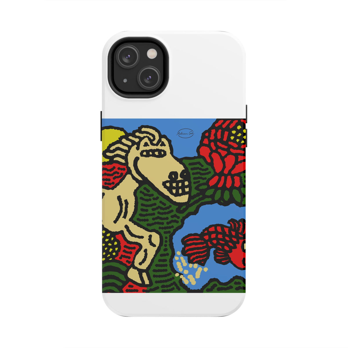 Galloping carefree through life Tough Phone Case