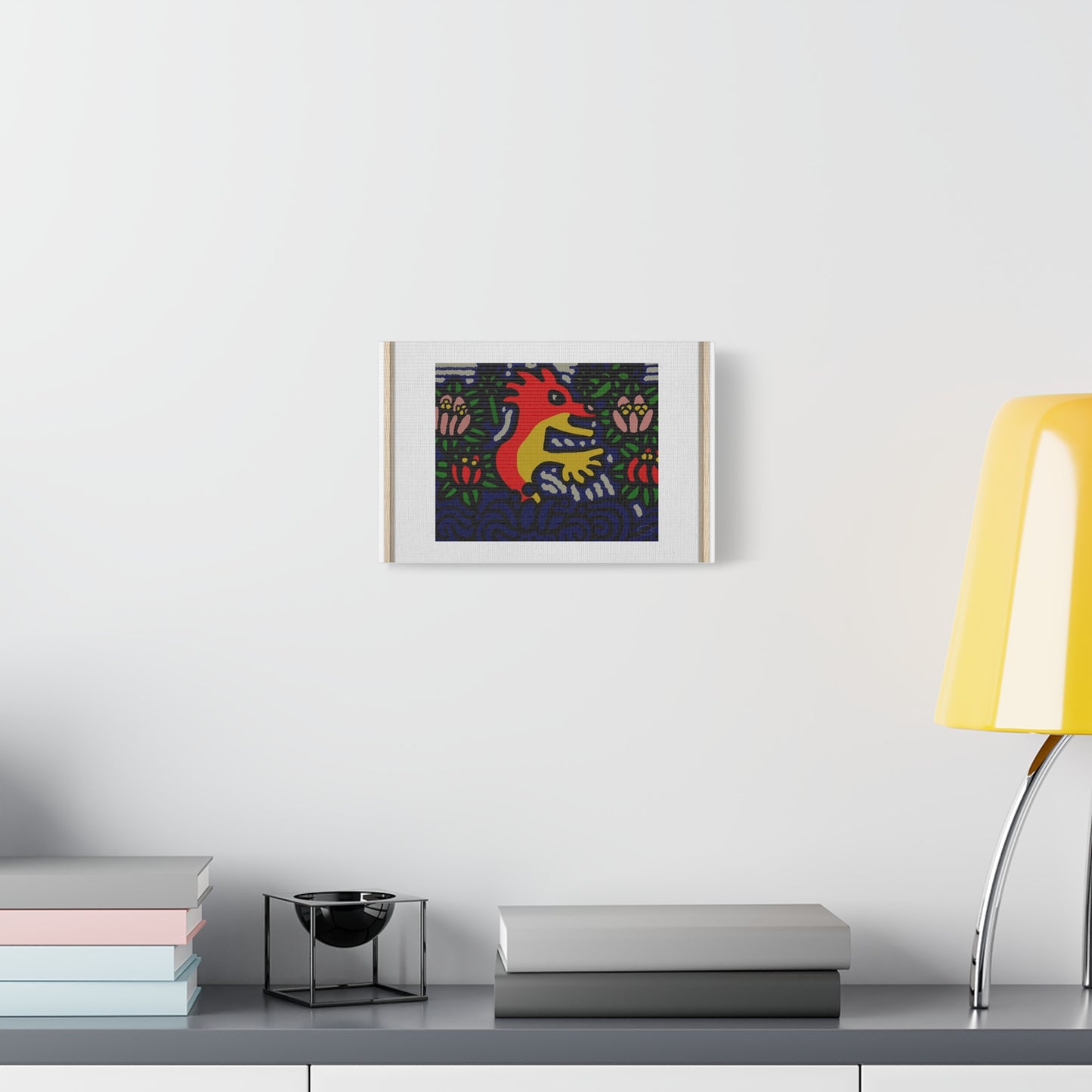 Breaking through the surface of a lotus pond Canvas (Small)