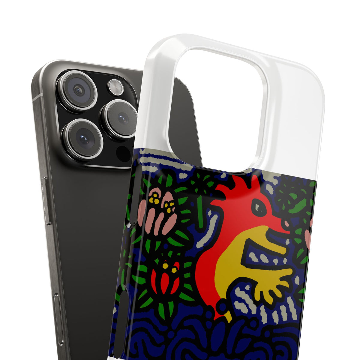 Breaking through the surface of a lotus pond Slim Phone Case