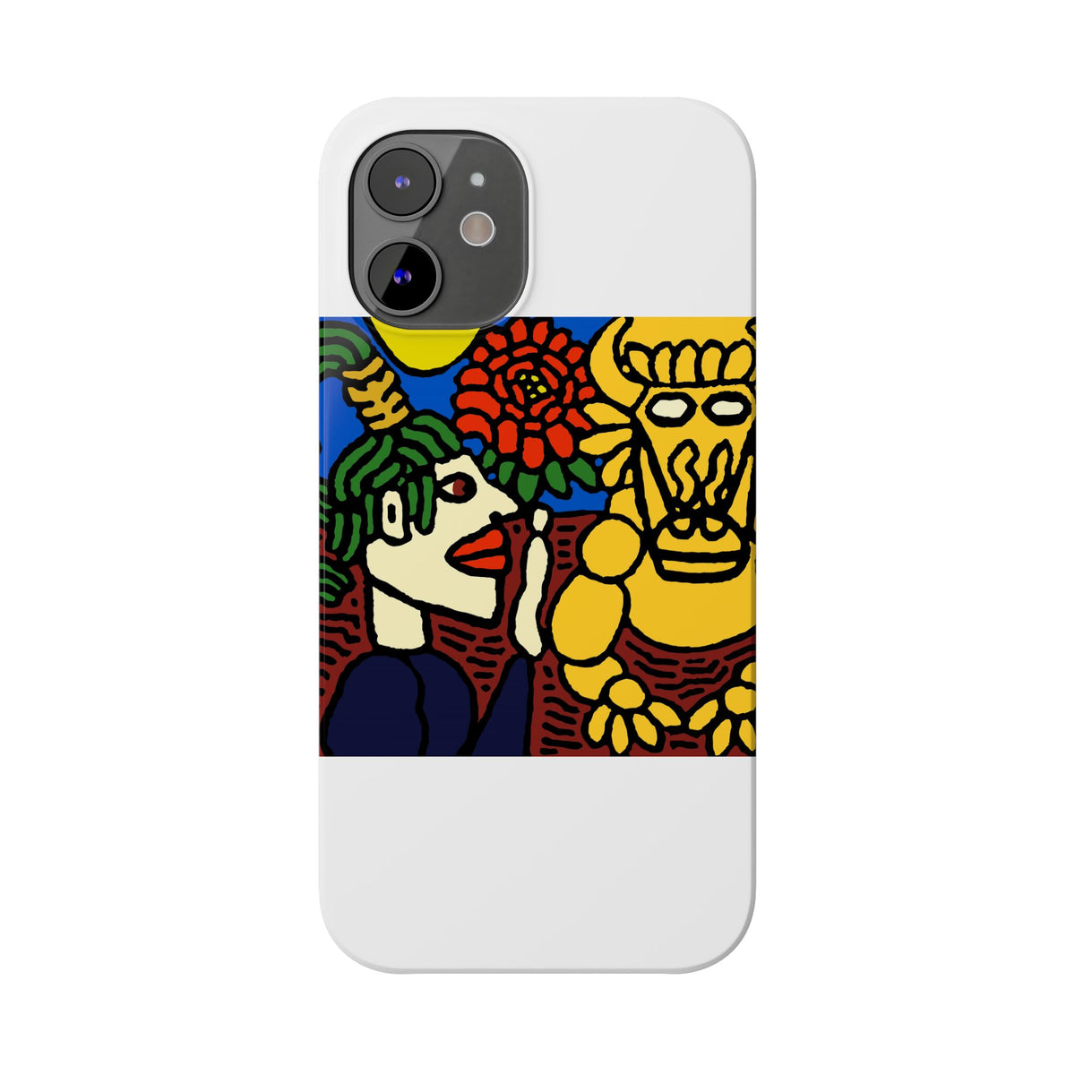 The warrior hailing the mighty golden dragon Slim Phone Case