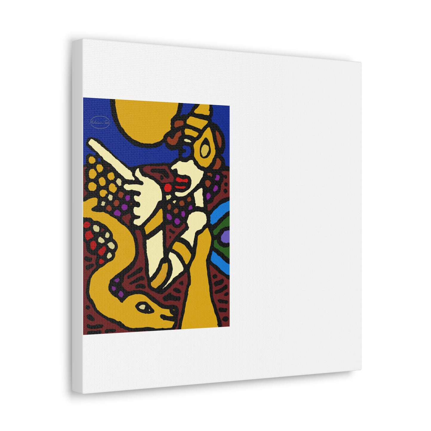 The golden snake being blessed by the fairy Canvas (Small)