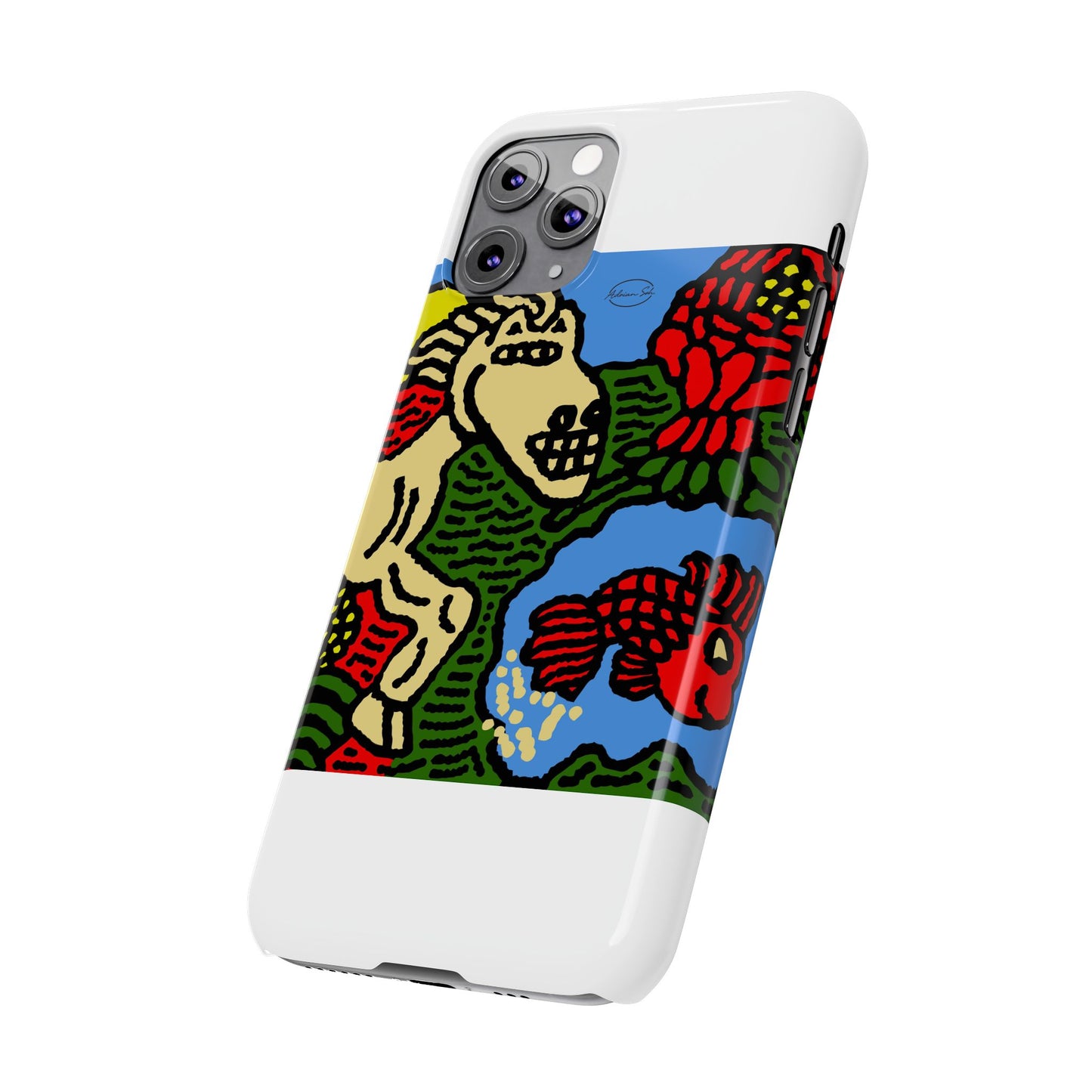 Galloping carefree through life Slim Phone Case