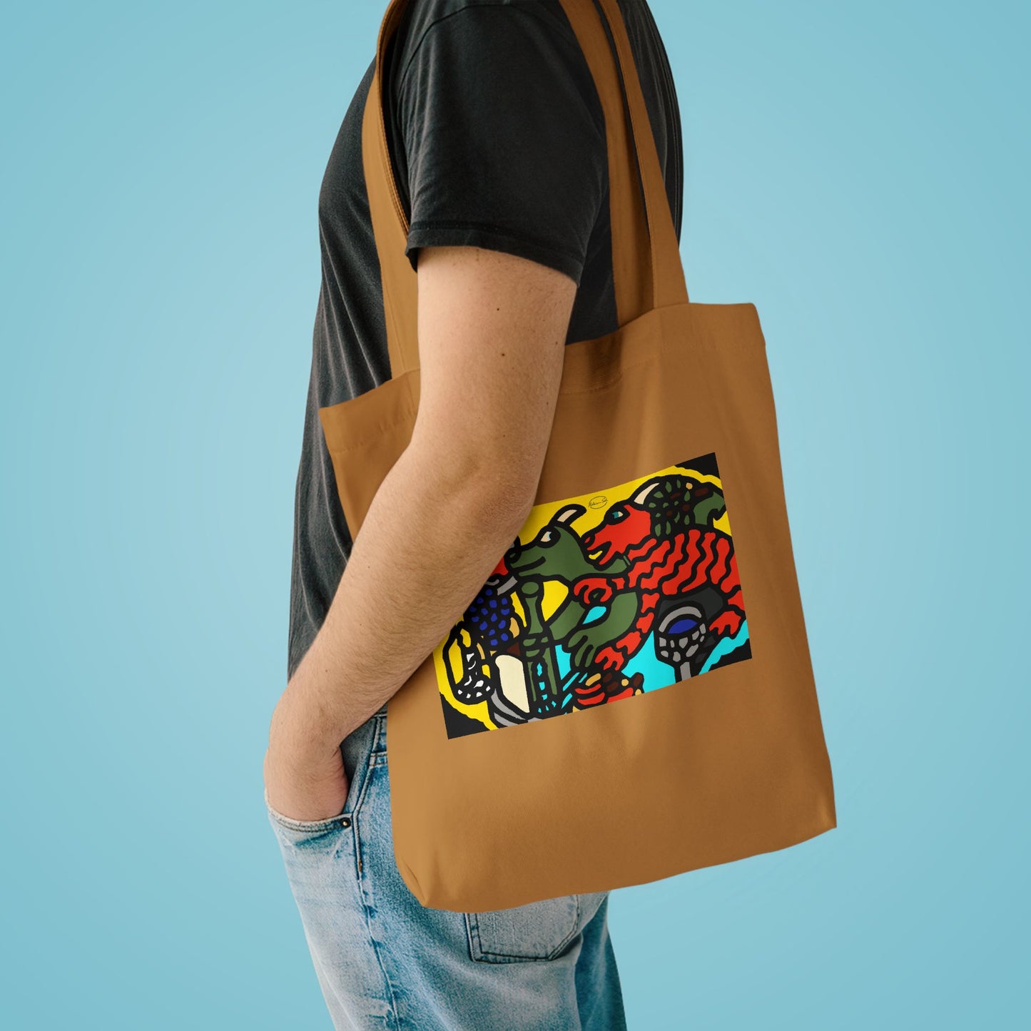 Two dragons enjoying a feast together Classic Tote Bag