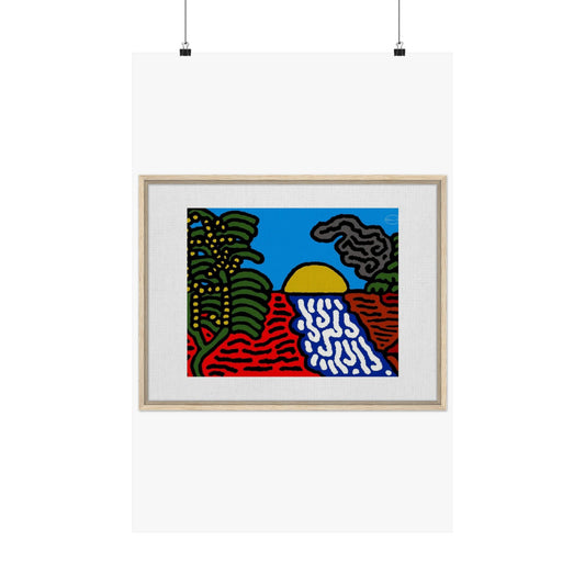 The river that joins the Australian wattle and Lebanese cedar tree in friendship Matte Poster Vertical (Large)