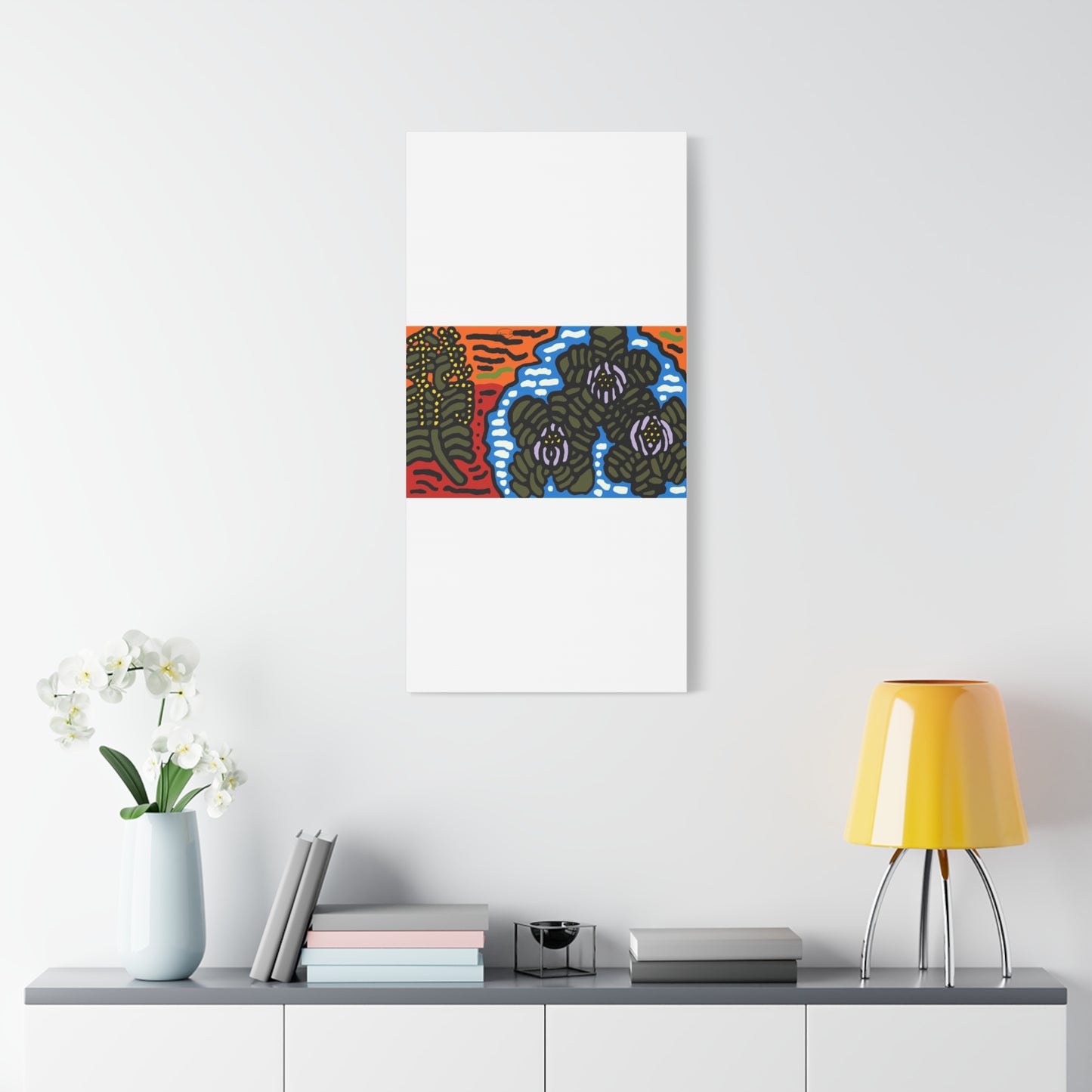 The Sri Lankan water lilies meets the Australian wattle Canvas (Small)