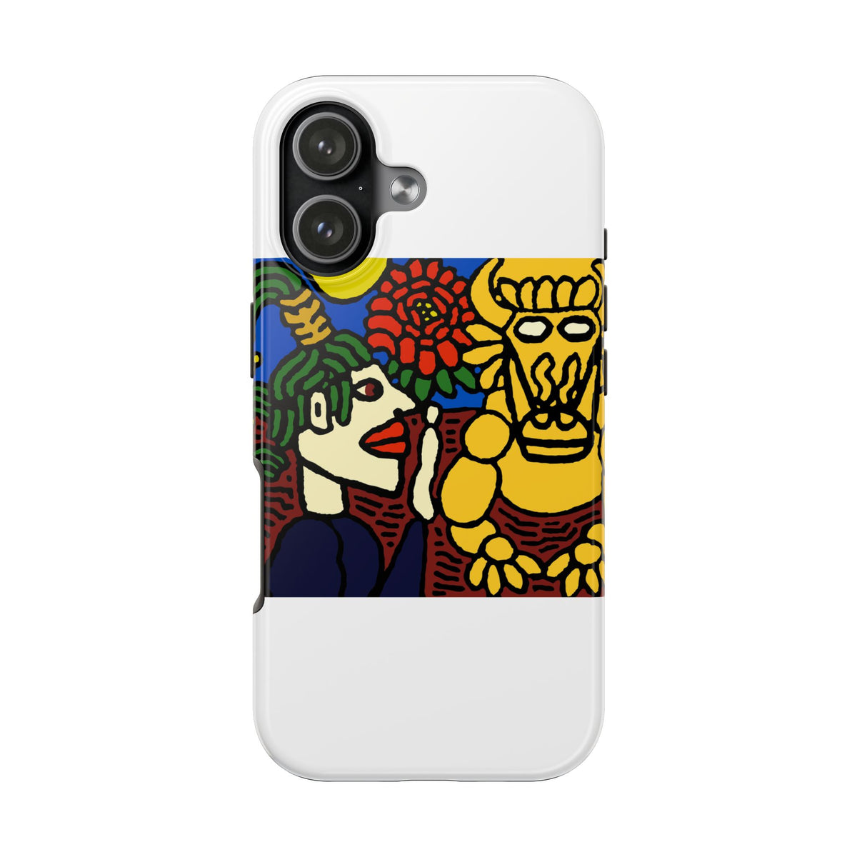The warrior hailing the mighty golden dragon Tough Phone Case