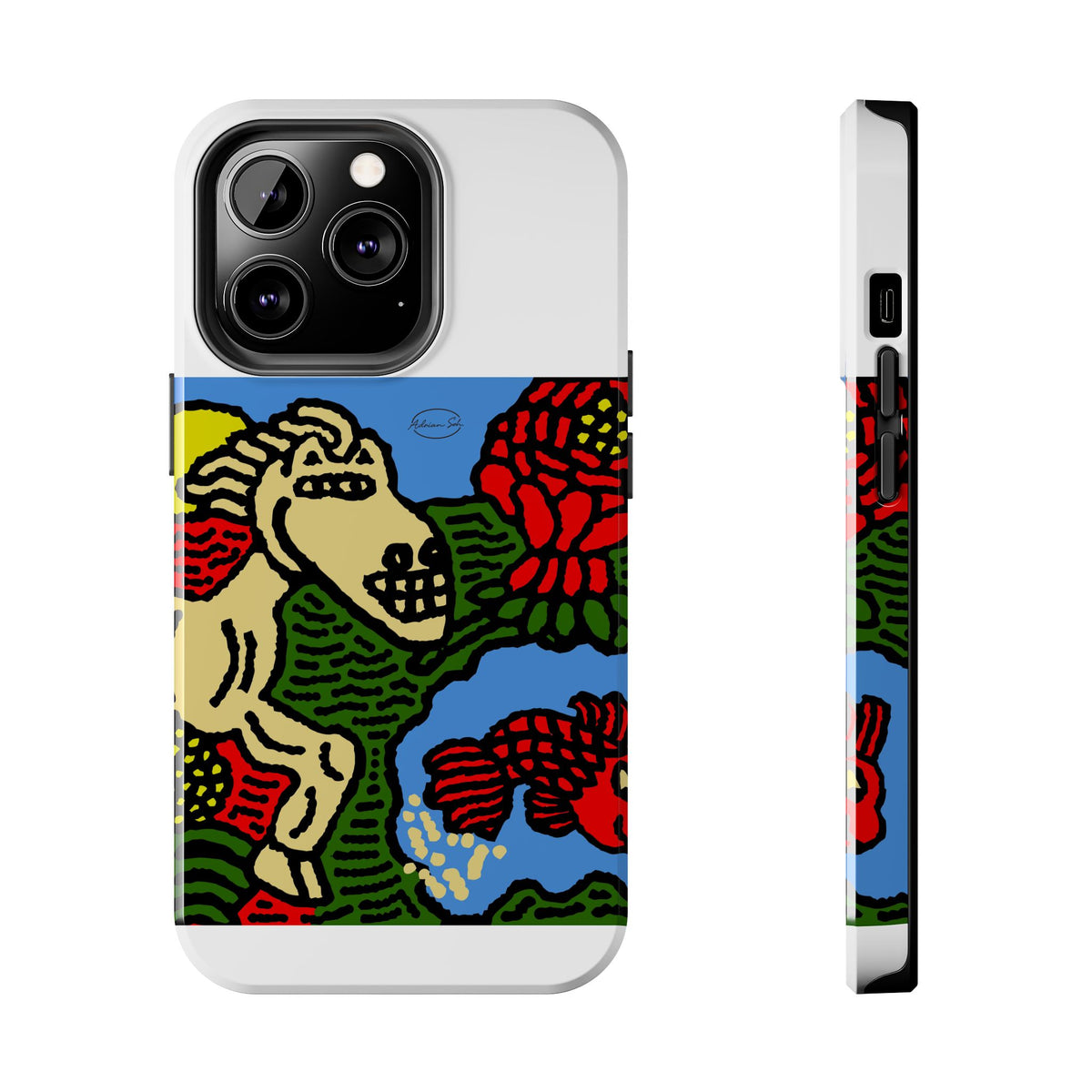 Galloping carefree through life Tough Phone Case